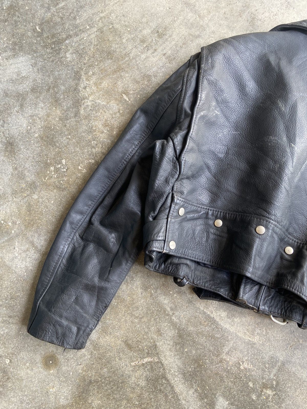 Vintage MARLON BRANDO VTG DOUBLE COLAR GENUINE LEARHER JACKET Size US M / EU 48-50 / 2 - 12 Thumbnail