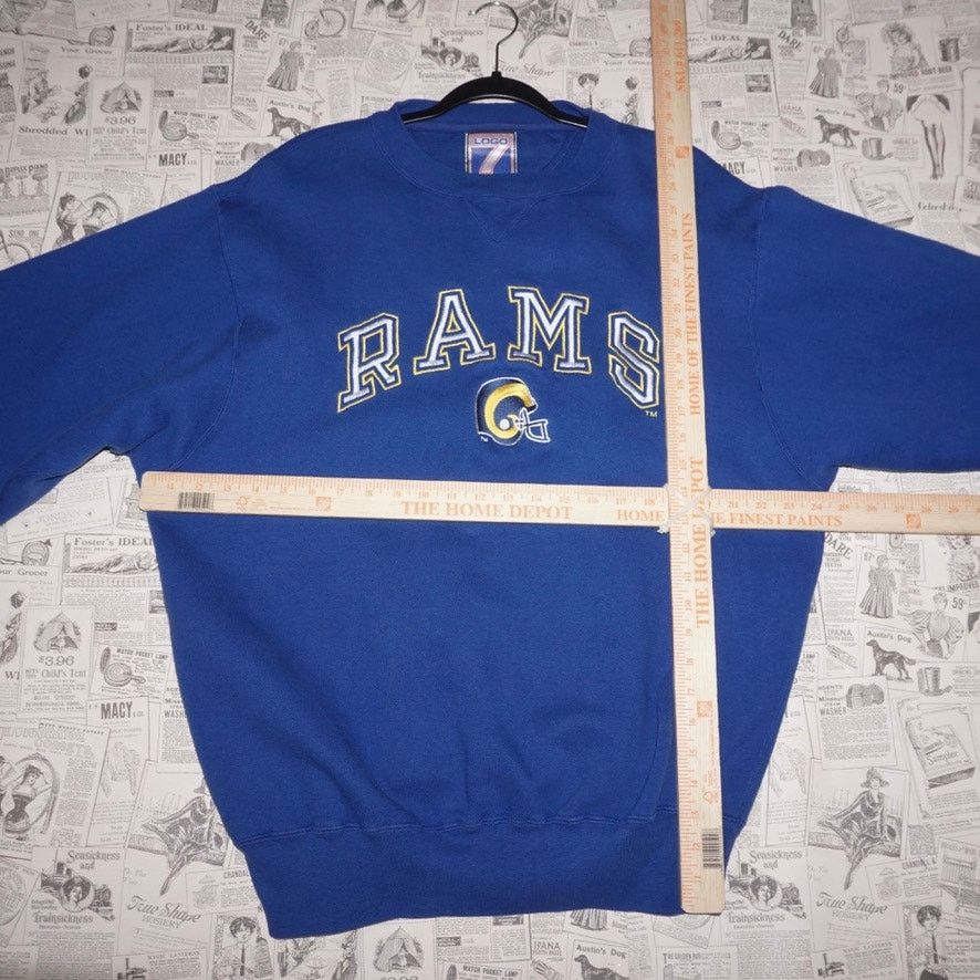 Logo 7 XL - Vintage Y2K Los Angeles Rams embroidered nfl sweatshirt Size US XL / EU 56 / 4 - 4 Thumbnail