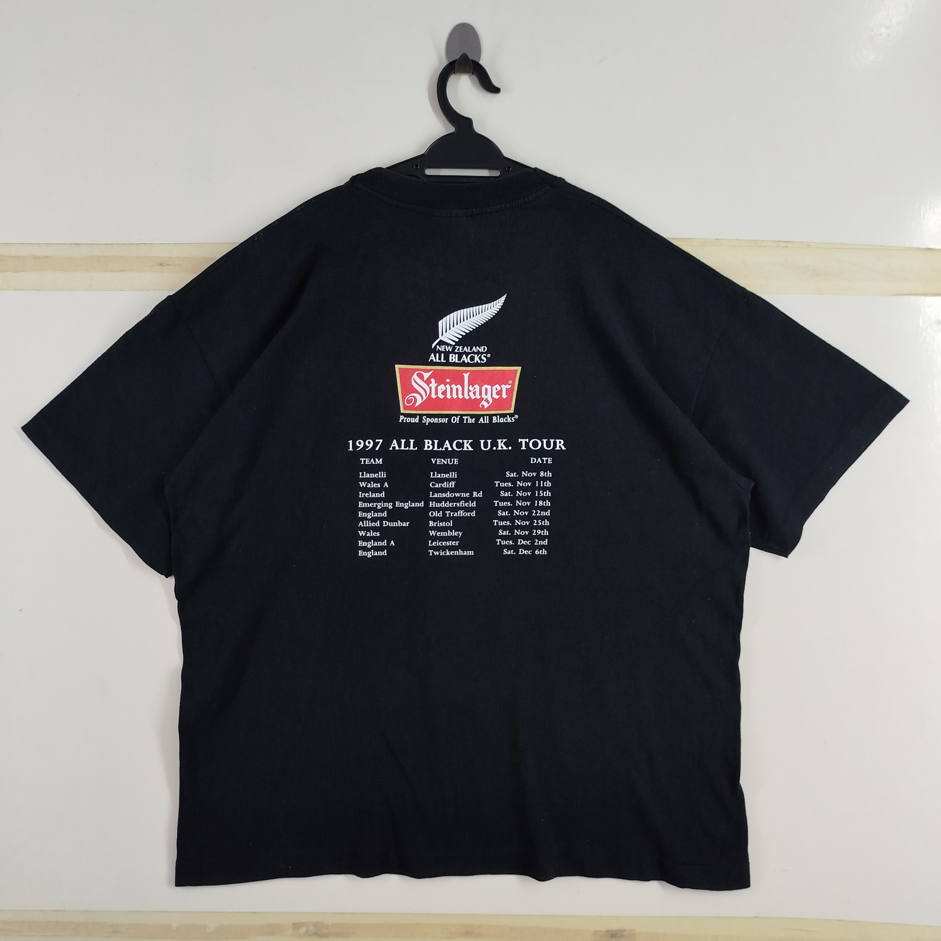 All Blacks Vintage Steinlager All Blacks New Zealand 1997 Tour Size US XL / EU 56 / 4 - 1 Thumbnail