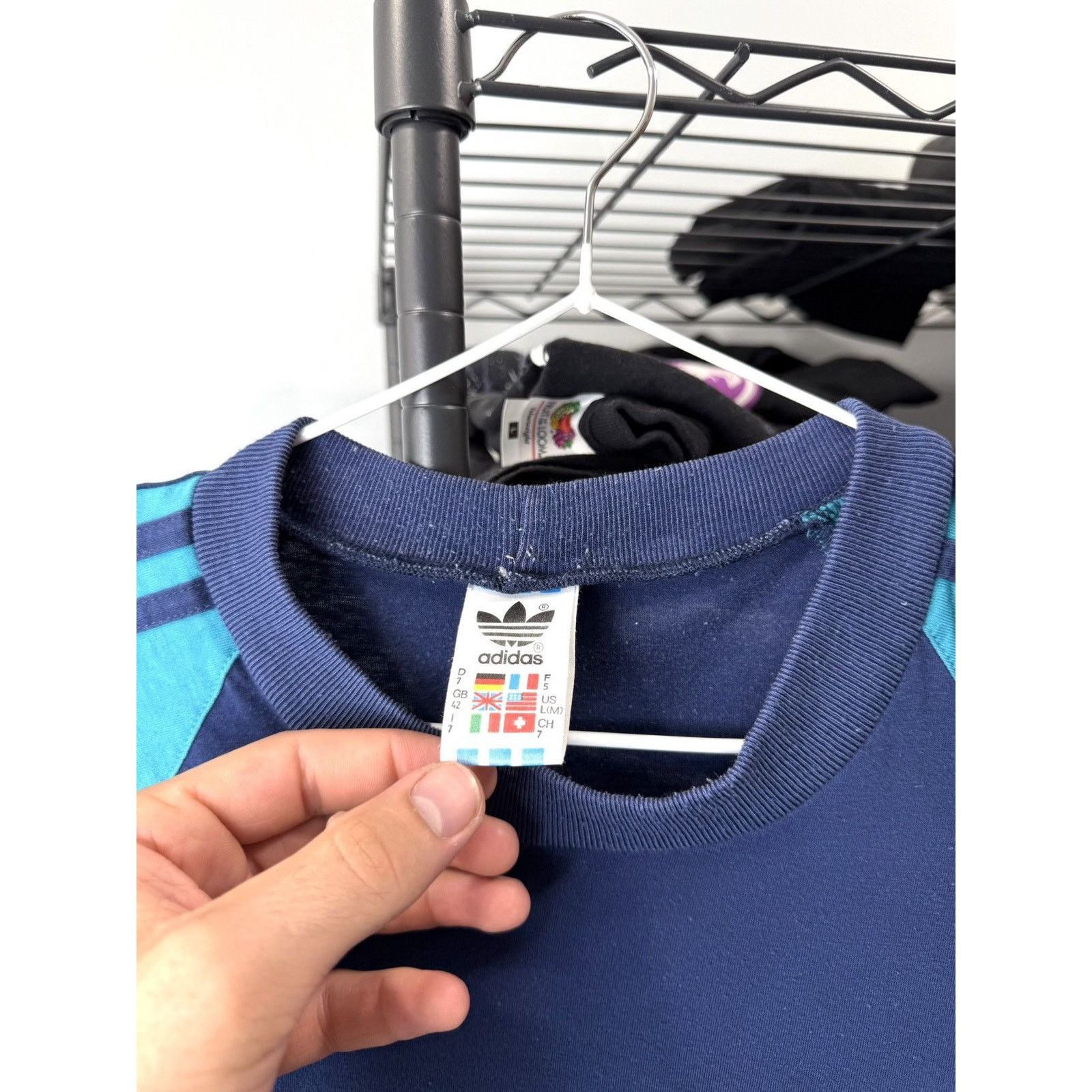 Adidas 80-90’s RARE! Vintage Adidas T Shirt Patch Work Size US L / EU 52-54 / 3 - 5 Thumbnail