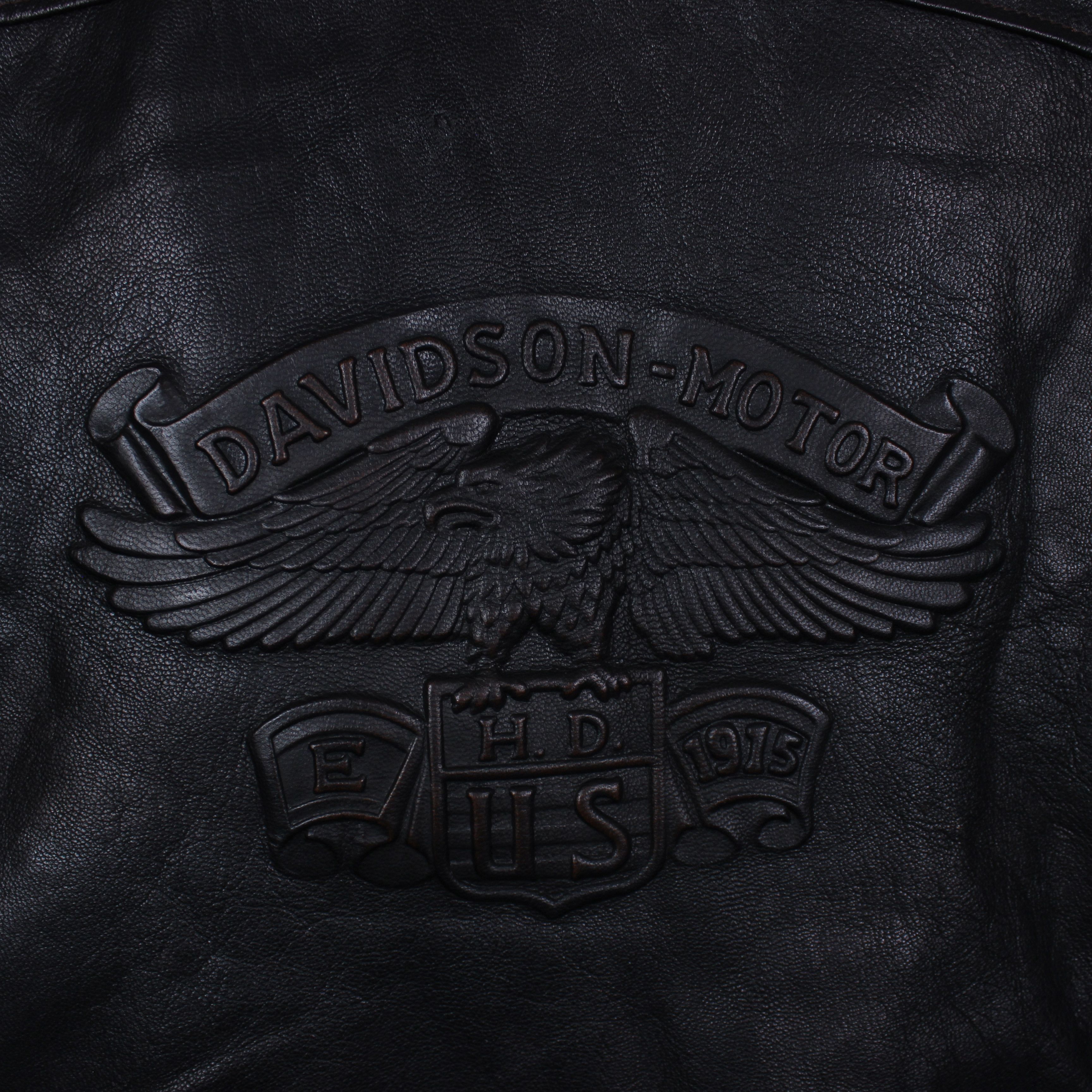 Band Tees Vintage leather vest Davidson Motor HD USA M L Size US L / EU 52-54 / 3 - 6 Thumbnail