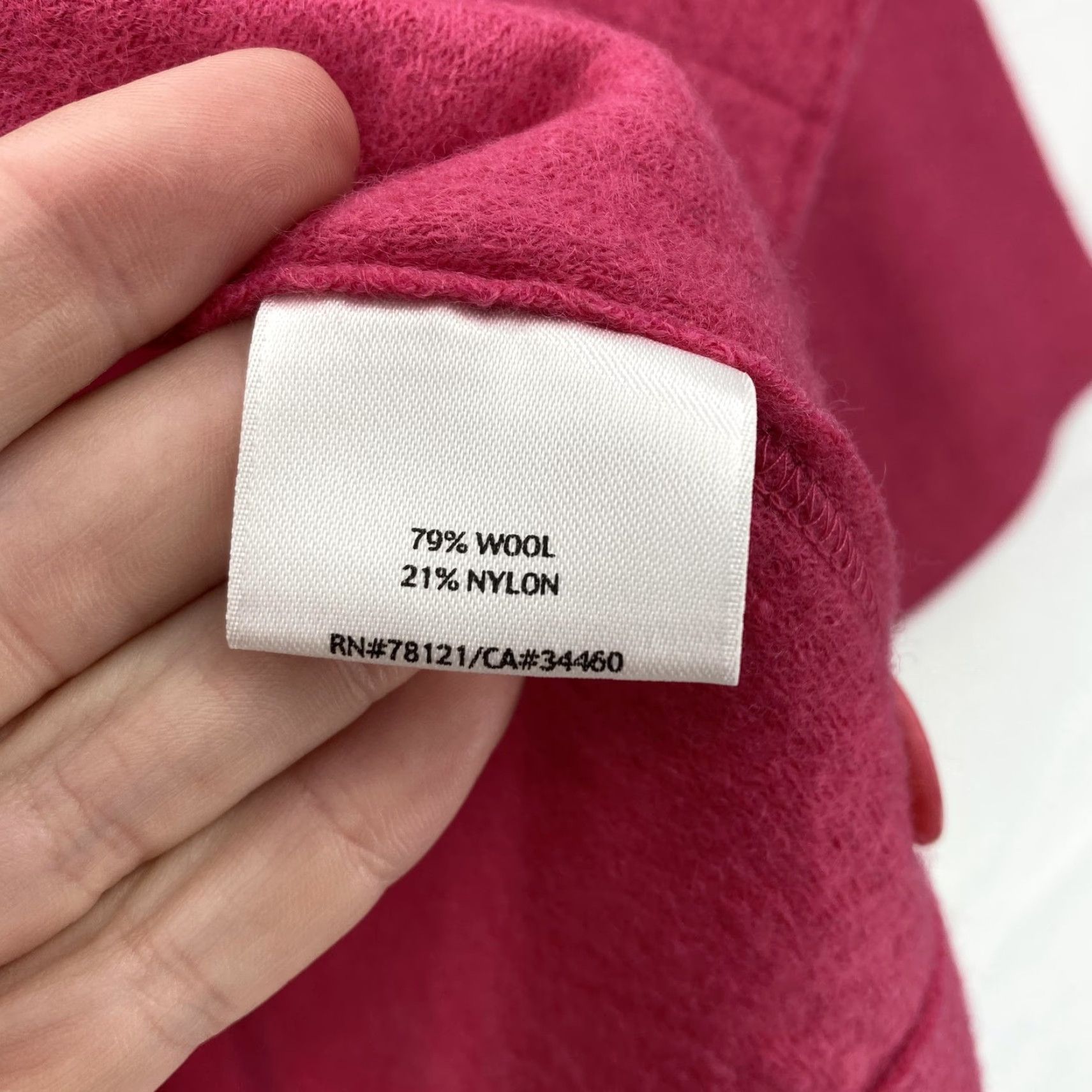 Eileen Fisher Eileen Fisher Blazer Womens Medium Pink Wool Nylon Knit Shawl Collar Button Coat Short Jacket Size M / US 6-8 / IT 42-44 - 3 Thumbnail