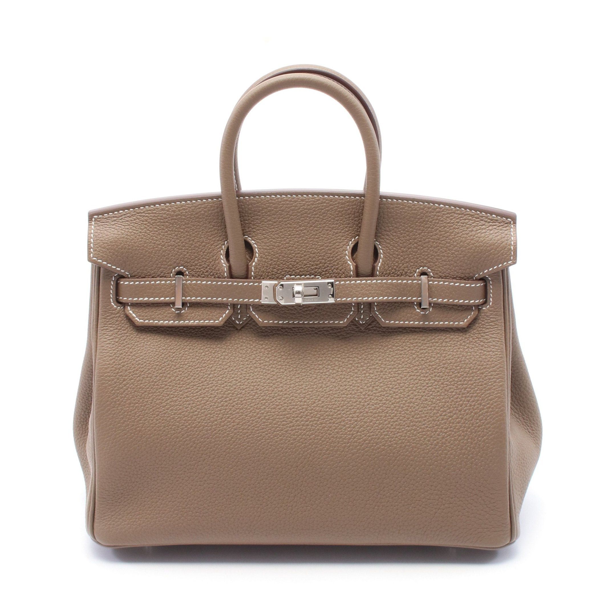 Hermes Hermes Birkin 25 Etoupe Handbag Togo Gray Brown Silver Hardware U Stamp Size ONE SIZE - 1 Thumbnail