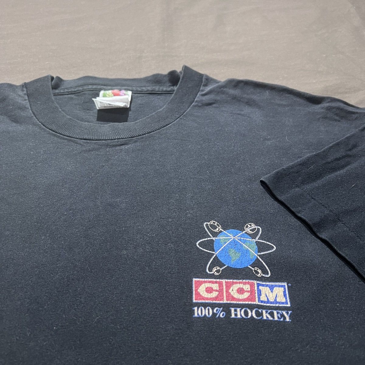 NHL × Vintage VINTAGE 90s CCM WORLD HOCKEY PROMO TEE XL FADED Size US XL / EU 56 / 4 - 5 Thumbnail