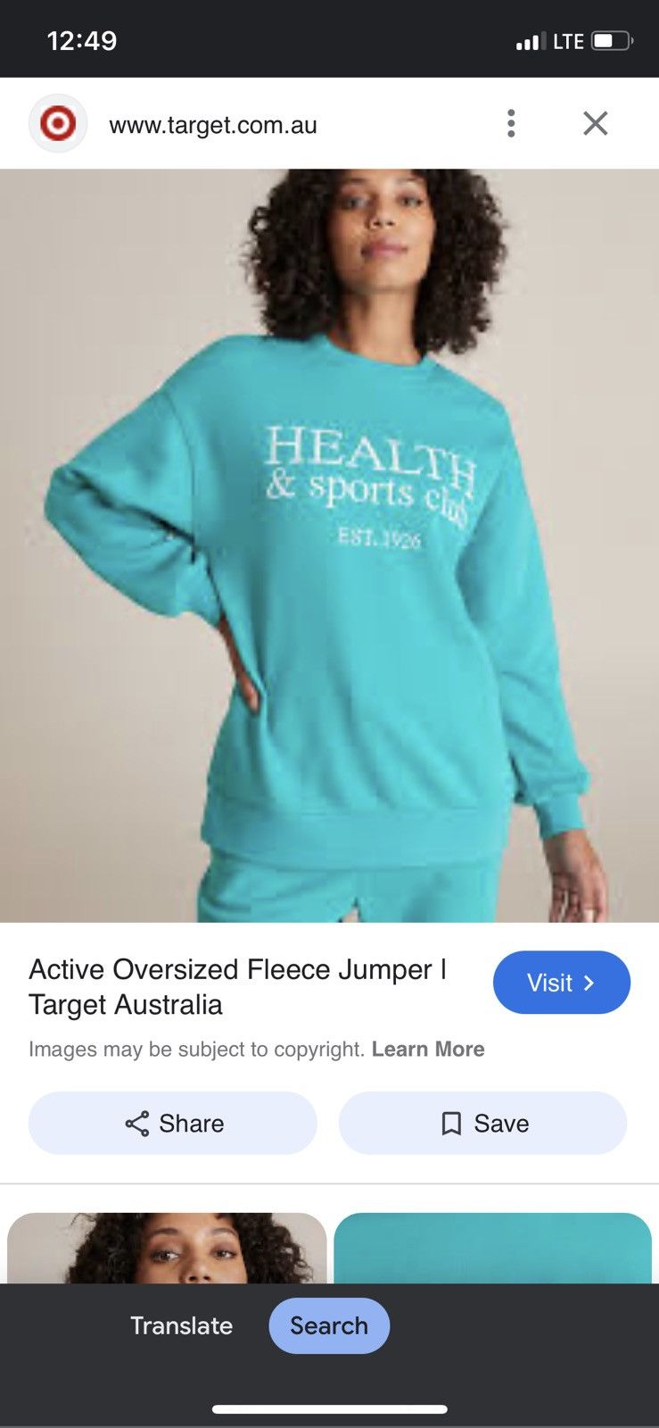 Sporty & Rich × Stussy Sporty unisex sweatshirt health club teal Size S / US 4 / IT 40 - 1 Preview