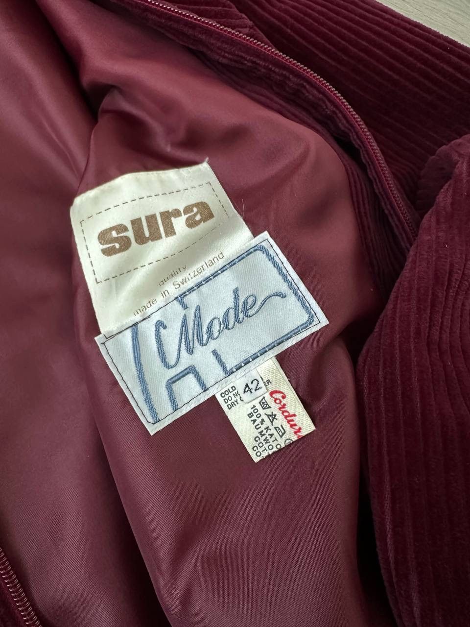 Japanese Brand × Vintage Vintage Switzerland TrackSuit Velvet Red Pants and Jacket Size M / US 6-8 / IT 42-44 - 13 Thumbnail