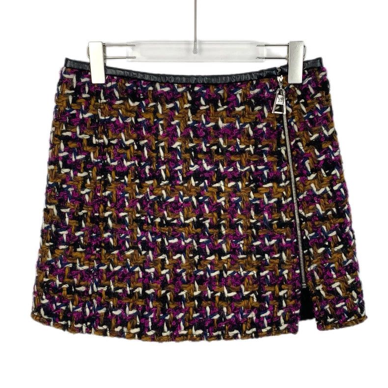 Louis Vuitton size os Colored zipper woolen knit skirt