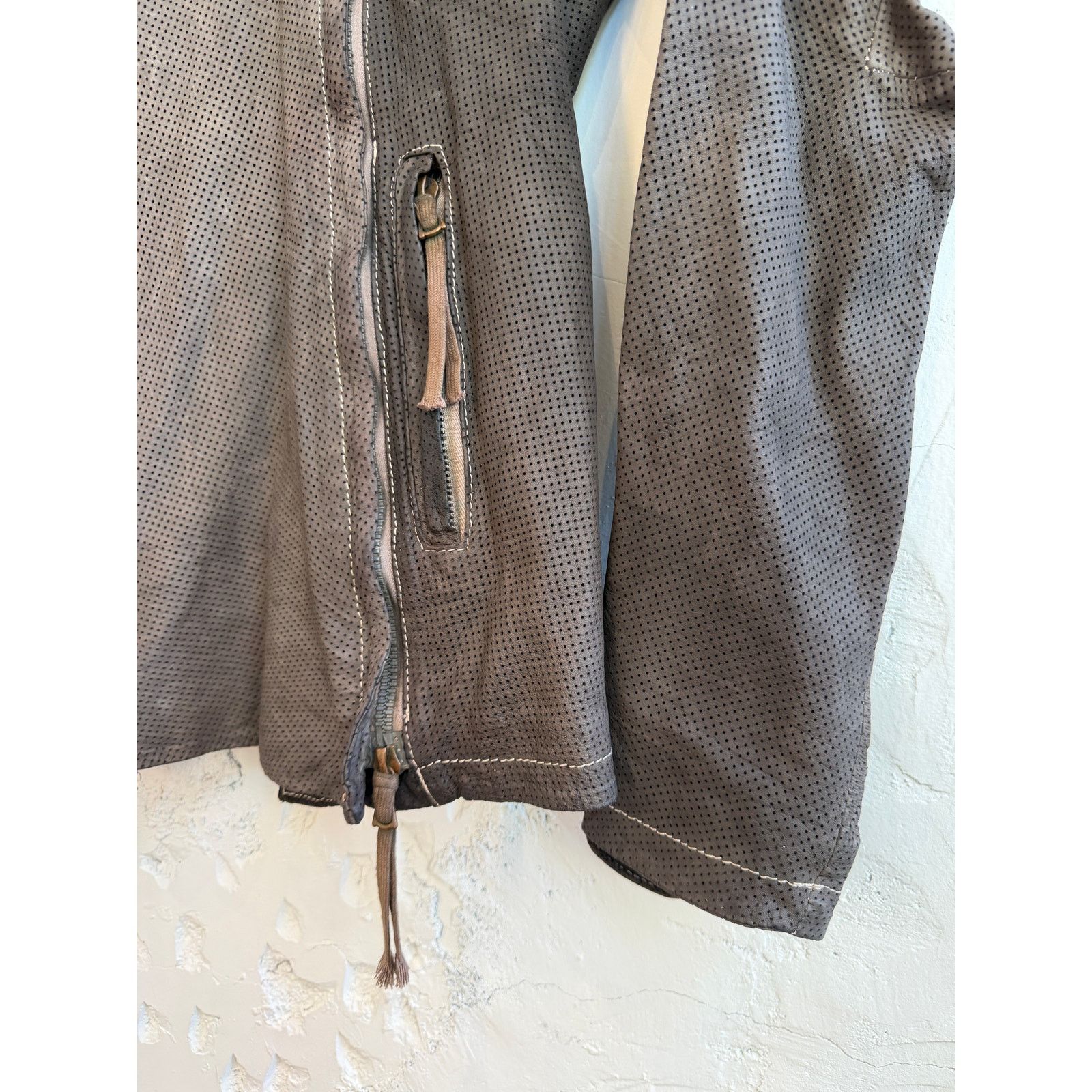 Boris Bidjan Saberi Boris Bidjan Saberi J4 Perforated Kangaroo Leather Jacket Size US M / EU 48-50 / 2 - 2 Thumbnail