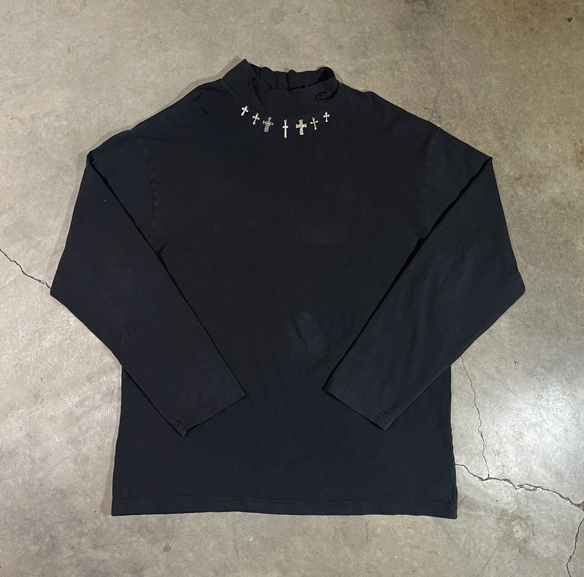 Upcycled Beaded Mock Neck