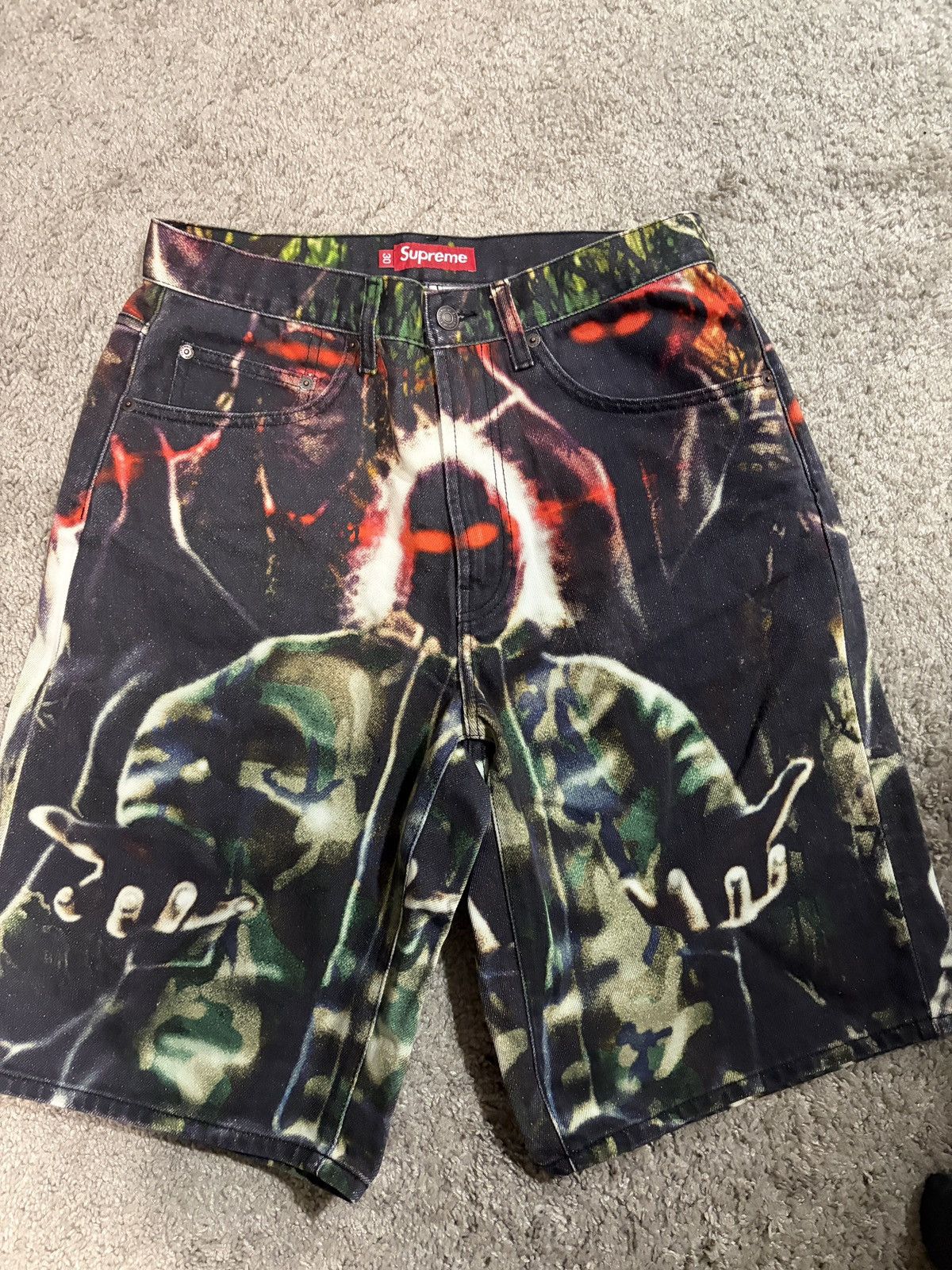 Supreme Supreme Shadows Baggy Denim Shorts Art Dealer 36 SS26