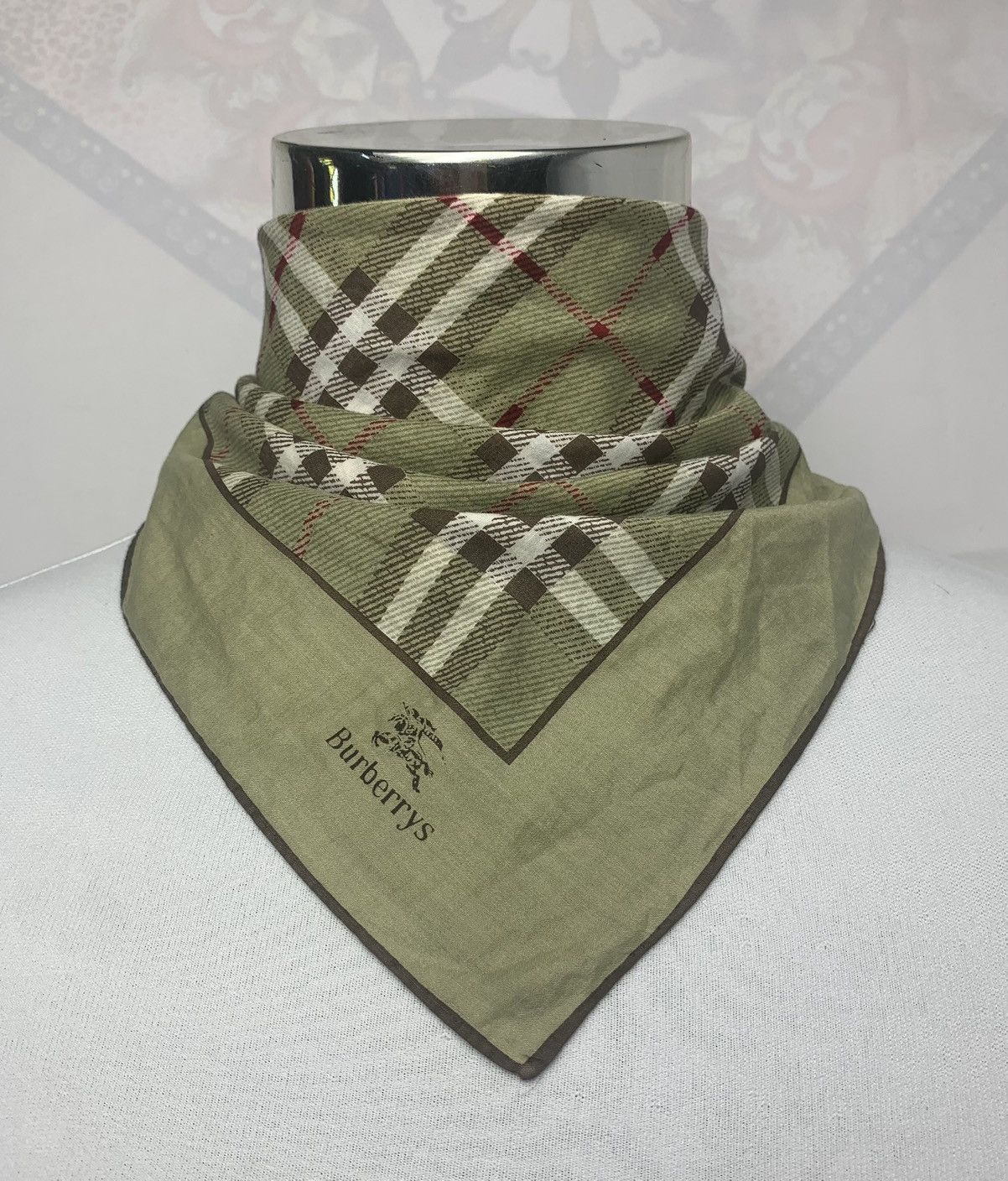 Vintage Burberry Handkerchief / Neckerchief / Bandana