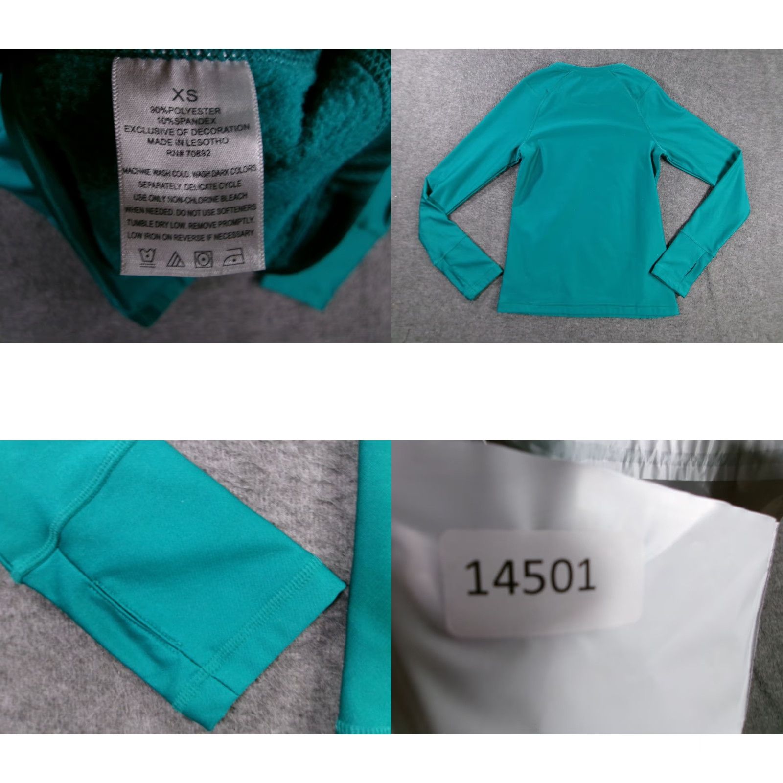Layer 8 Layer8 Top Women XS Teal Performance Long Sleeve Quick Dry Wicking Qwick Dry Shirt Size XS / US 0-2 / IT 36-38 - 8 Thumbnail