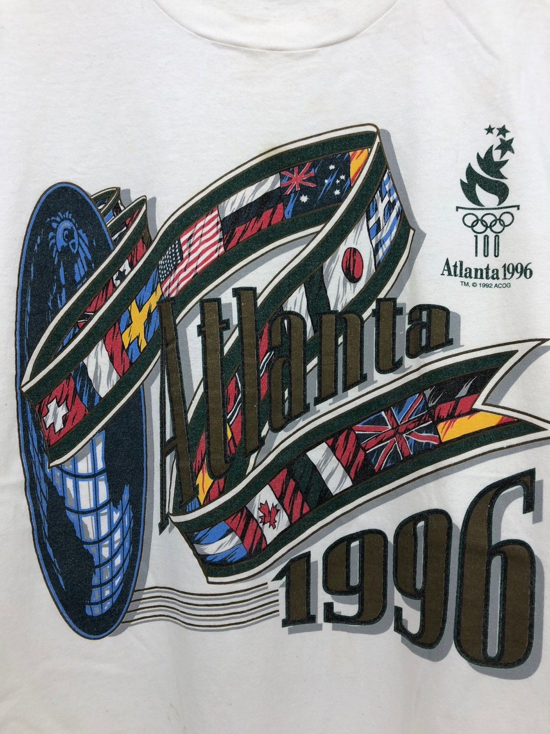 Vintage Vintage 90's Olympic Atlanta shirt wts01 Size US L / EU 52-54 / 3 - 3 Thumbnail