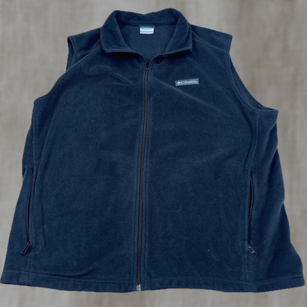 Vintage Columbia Vest Men 2X Black Fleece Full Zip Sweater Jacket Layer Hiking Outdoors Size US XXL / EU 58 / 5 - 1 Thumbnail