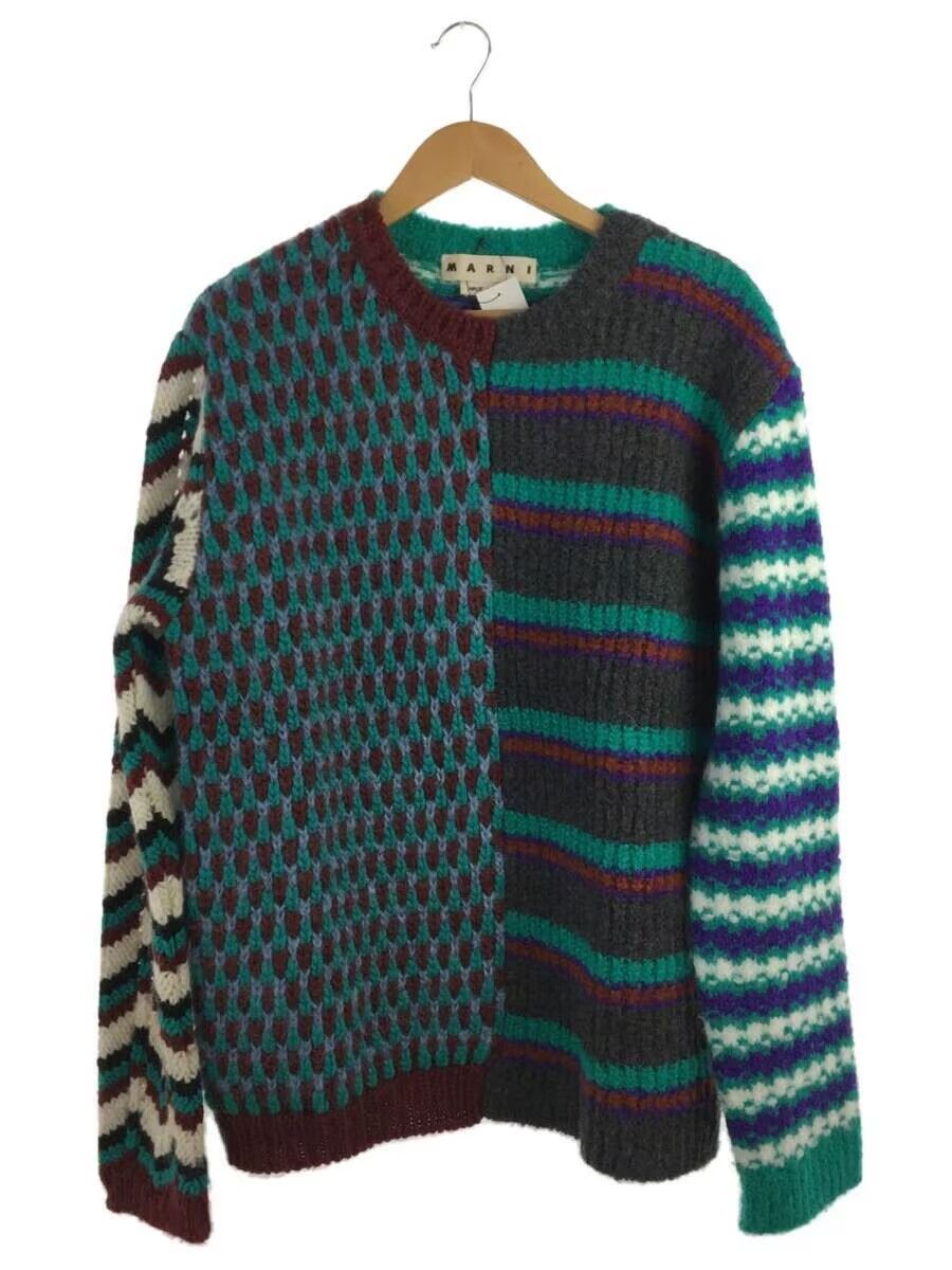 Marni Reconstructed Striped Alpaca Mohair Knit Sweater Size US M / EU 48-50 / 2 - 1 Thumbnail