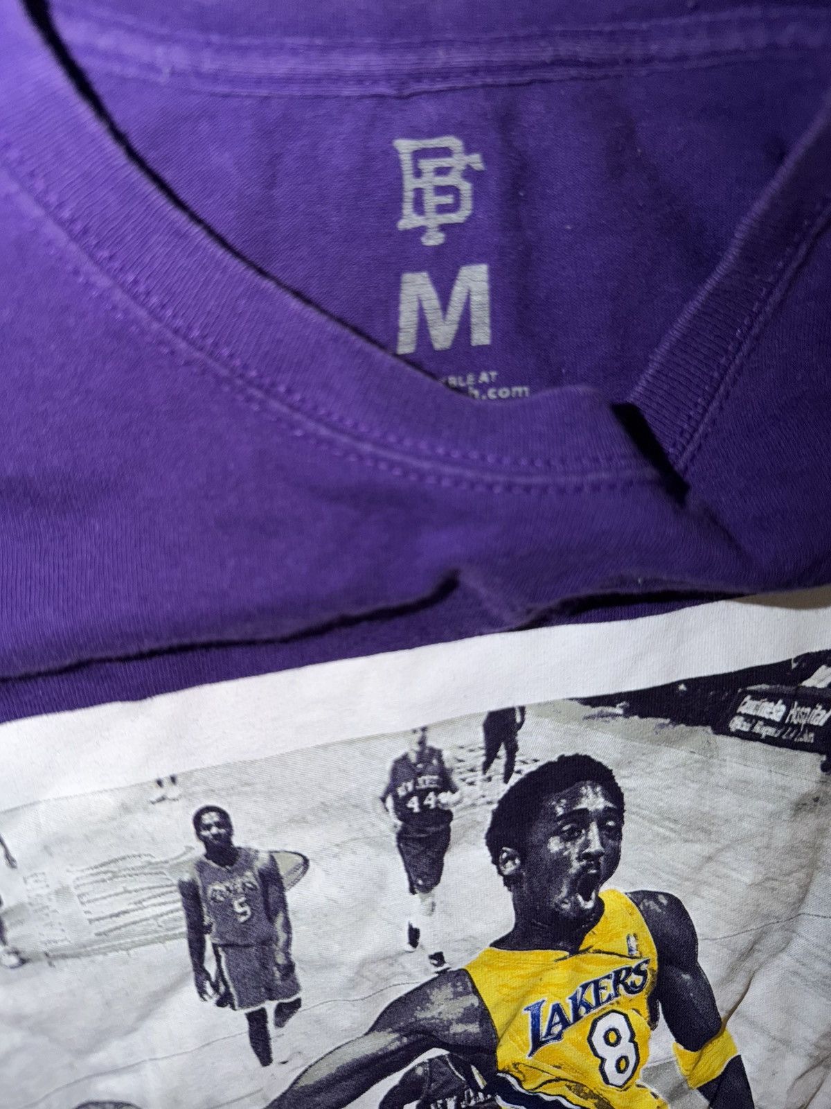 NBA Kobe Bryant Respect X Bobby Fresh LA Lakers Purple T-shirt Size US M / EU 48-50 / 2 - 4 Thumbnail
