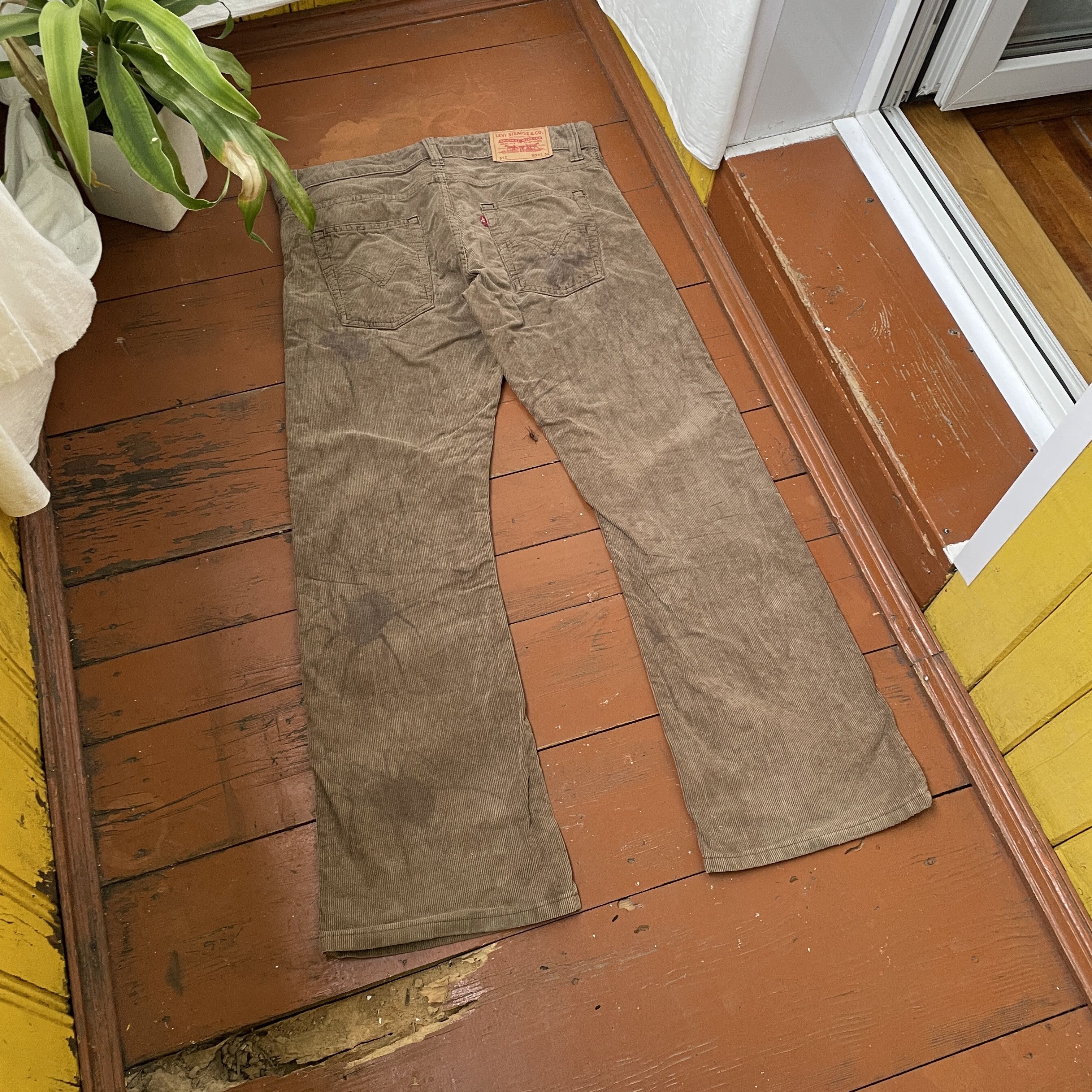 Levi's Levi's corduroy bobcut Baggy Pants spider patern Art y2k Size US 33 - 3 Thumbnail