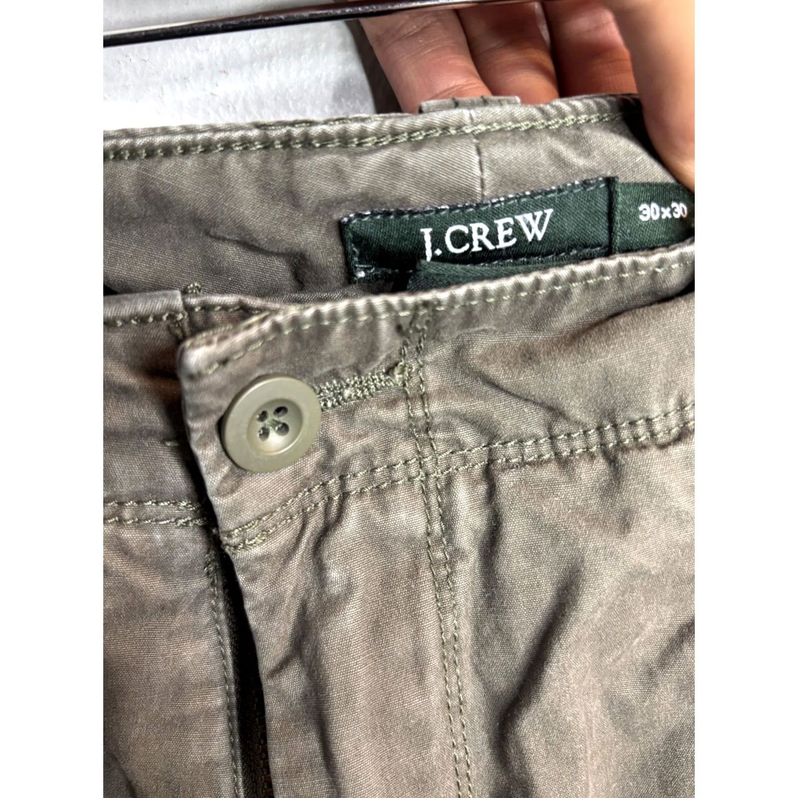 J.Crew J.CREW Cargo Pants Mens 30x30 Olive Green Lined Utility Pockets Cotton Warm Size US 30 / EU 46 - 4 Thumbnail