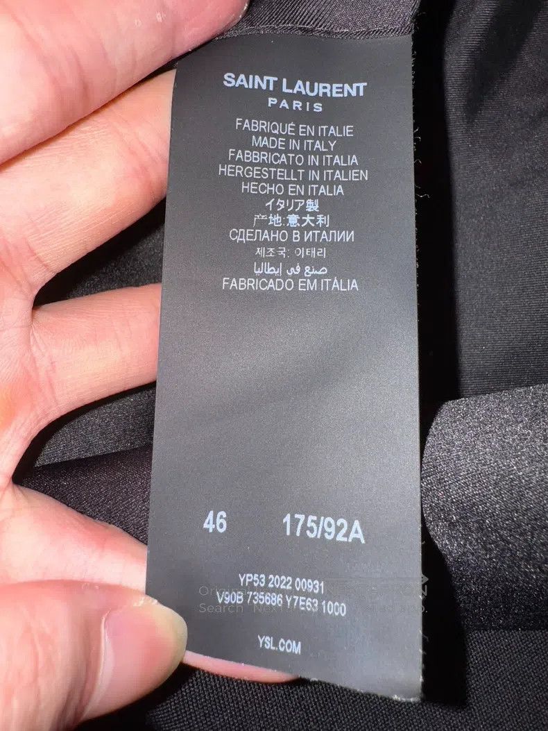 Saint Laurent Paris Saint Laurent Paris Double Breasted Smoking Suit Jacket Size US S / EU 44-46 / 1 - 6 Thumbnail