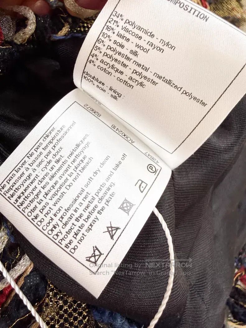 Chanel Chanel Black and gold mixed color checkered tassel woven z Size XXS / US 00 / IT 34 - 8 Thumbnail