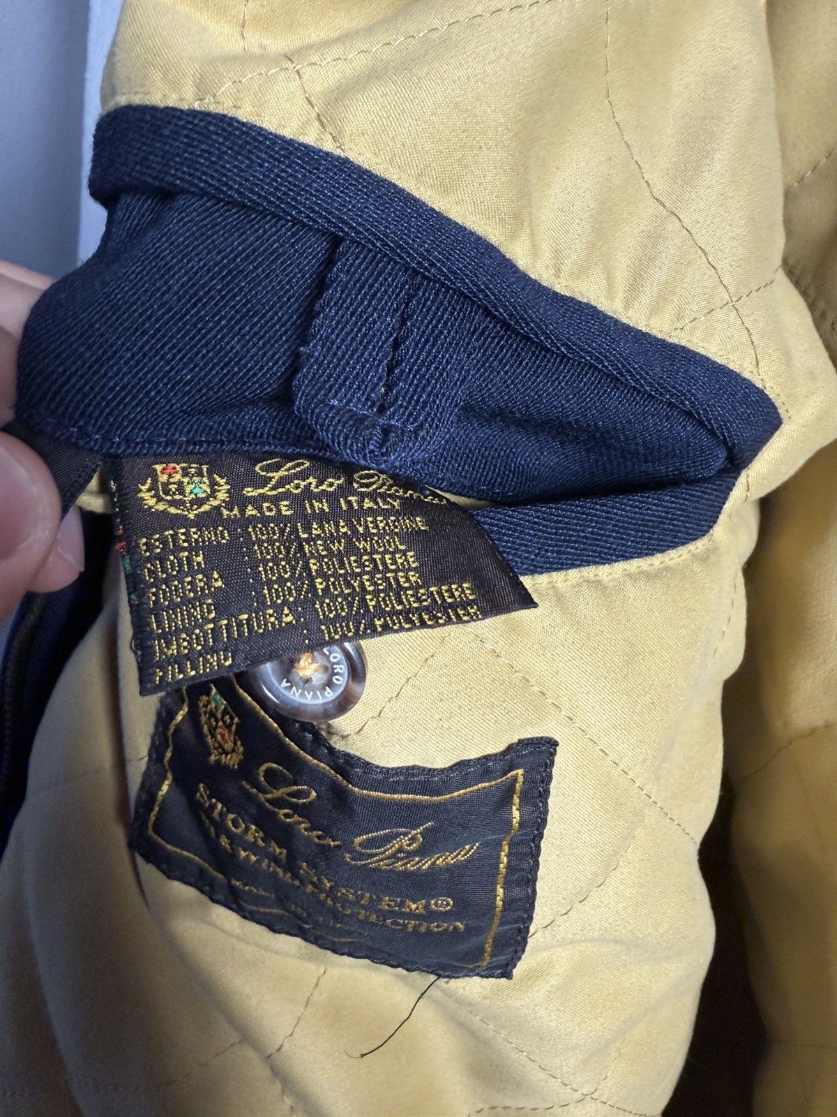 Loro Piana Luxury Loro Piana Storm System Navy Quilted Jacket Size US L / EU 52-54 / 3 - 7 Thumbnail