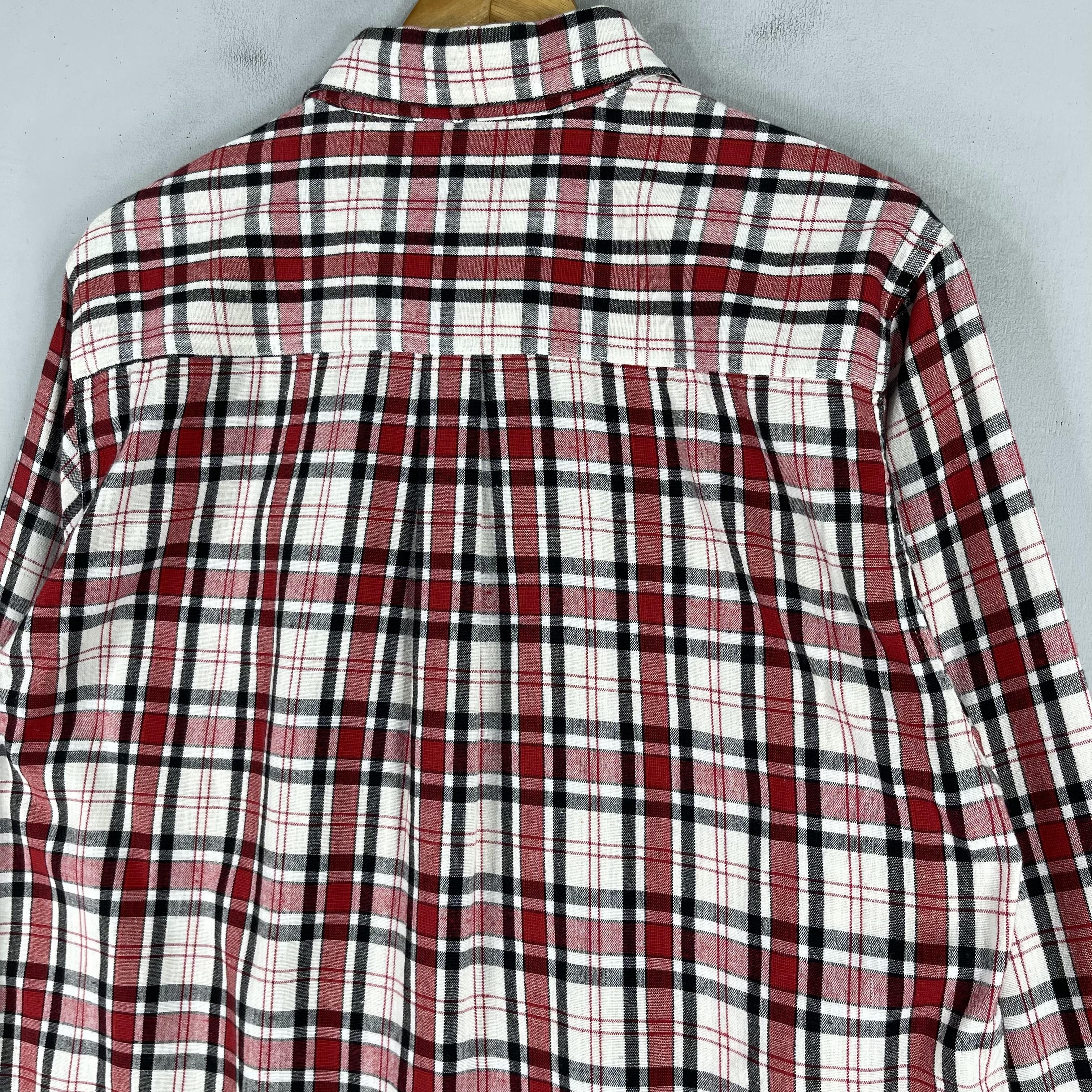 Flannel × Japanese Brand Vintage 90s Plaid Checkered Red Tartan Flannel Shirt Size US L / EU 52-54 / 3 - 10 Thumbnail