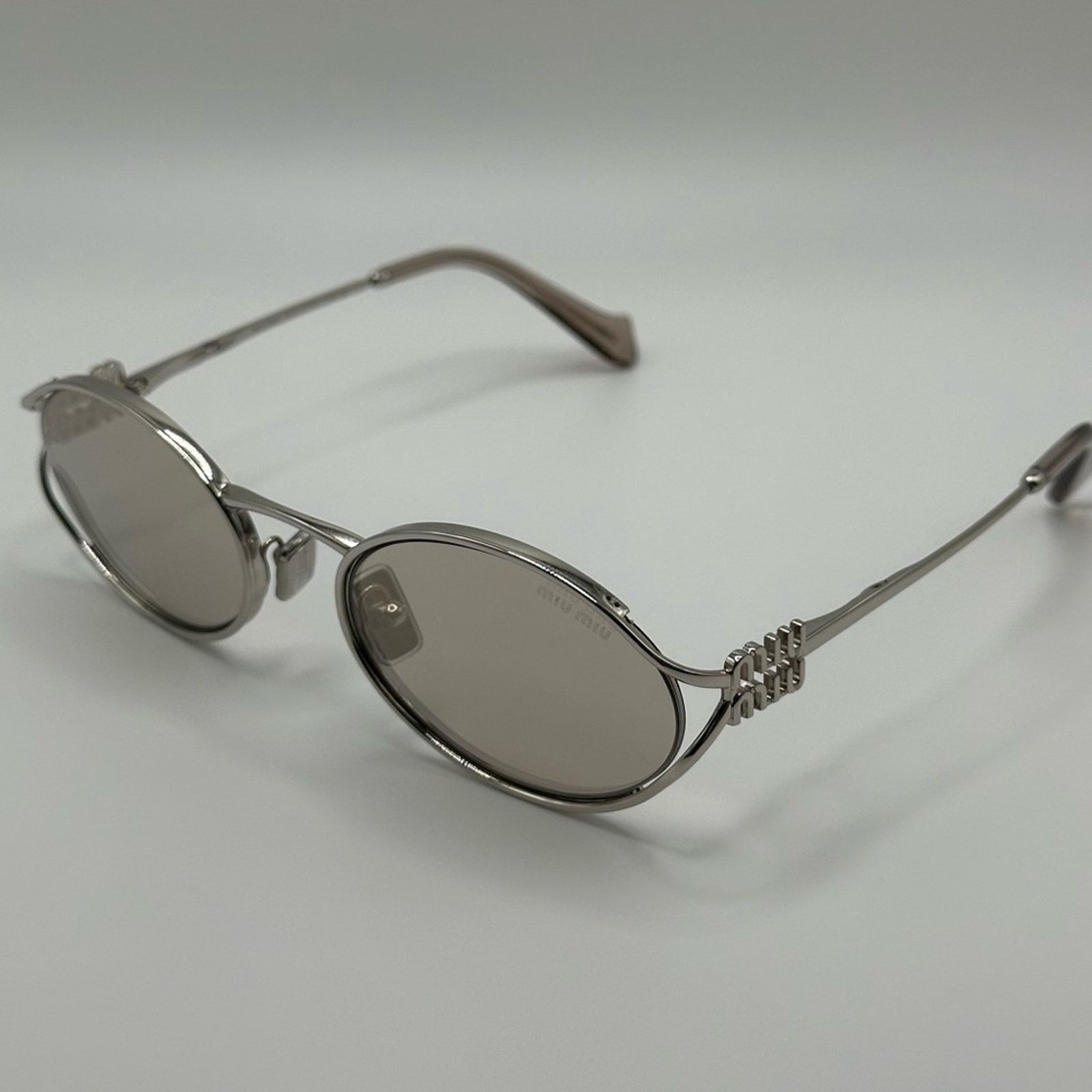 Miu Miu MIU MIU SUNGLASSES MU52YS 1BC10F Silver Ivory Mirror Women Size ONE SIZE - 4 Thumbnail
