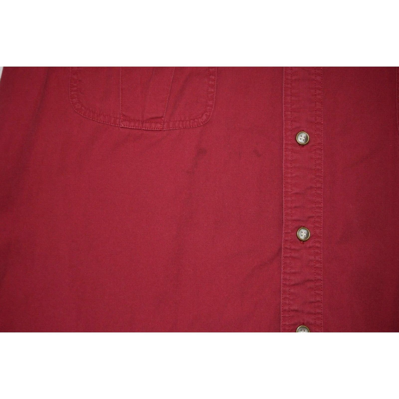 Vintage VINTAGE WOOLRICH Button-Front Shirt Mens Large Red 100% Cotton Classic Hiking Ventilated Fishing Long Sleeve Button-Up Size US L / EU 52-54 / 3 - 2 Thumbnail