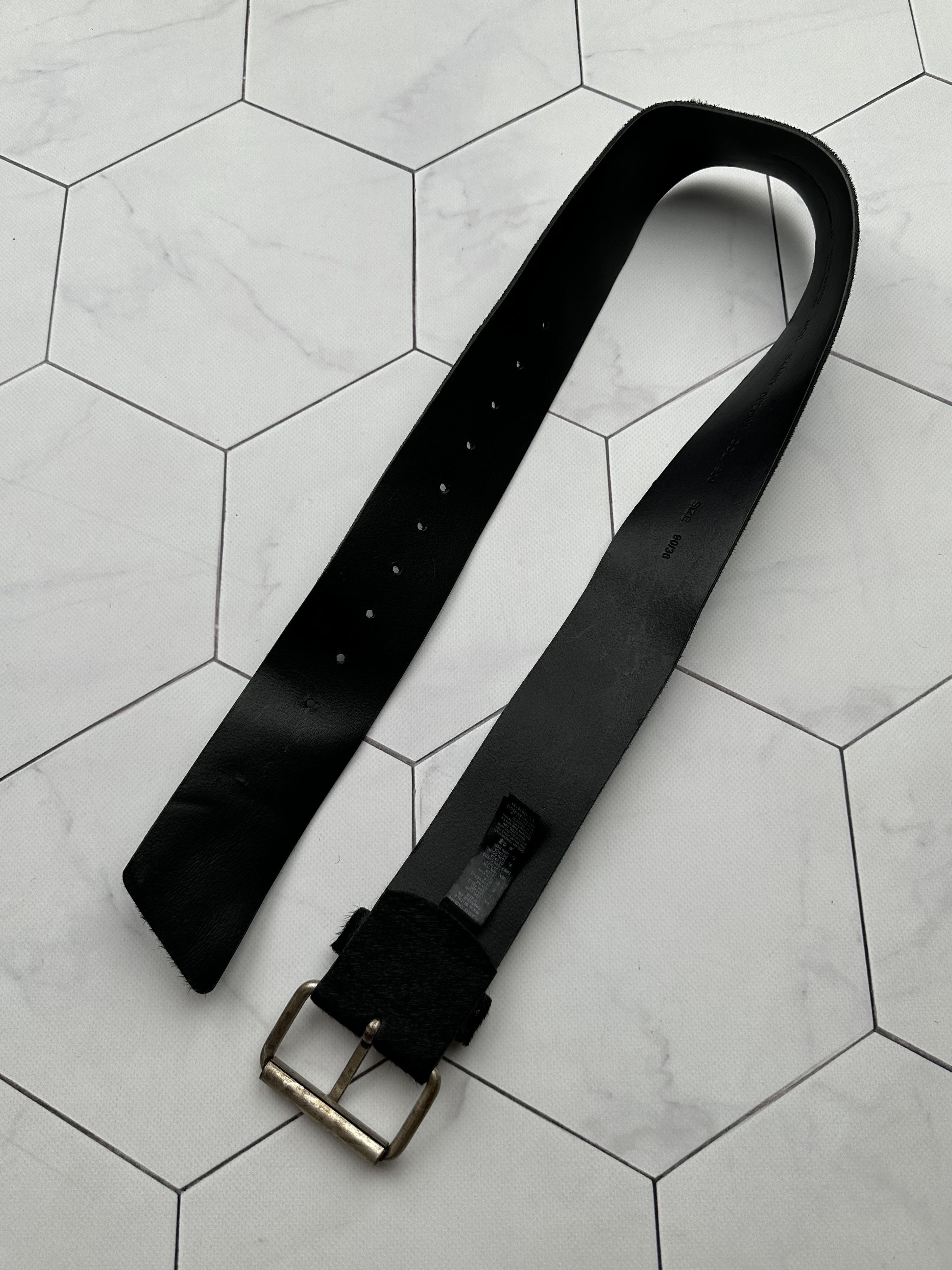 Diesel Diesel Black Gold Leather/Horse Hide Belt (B260) Size 32 - 4 Thumbnail
