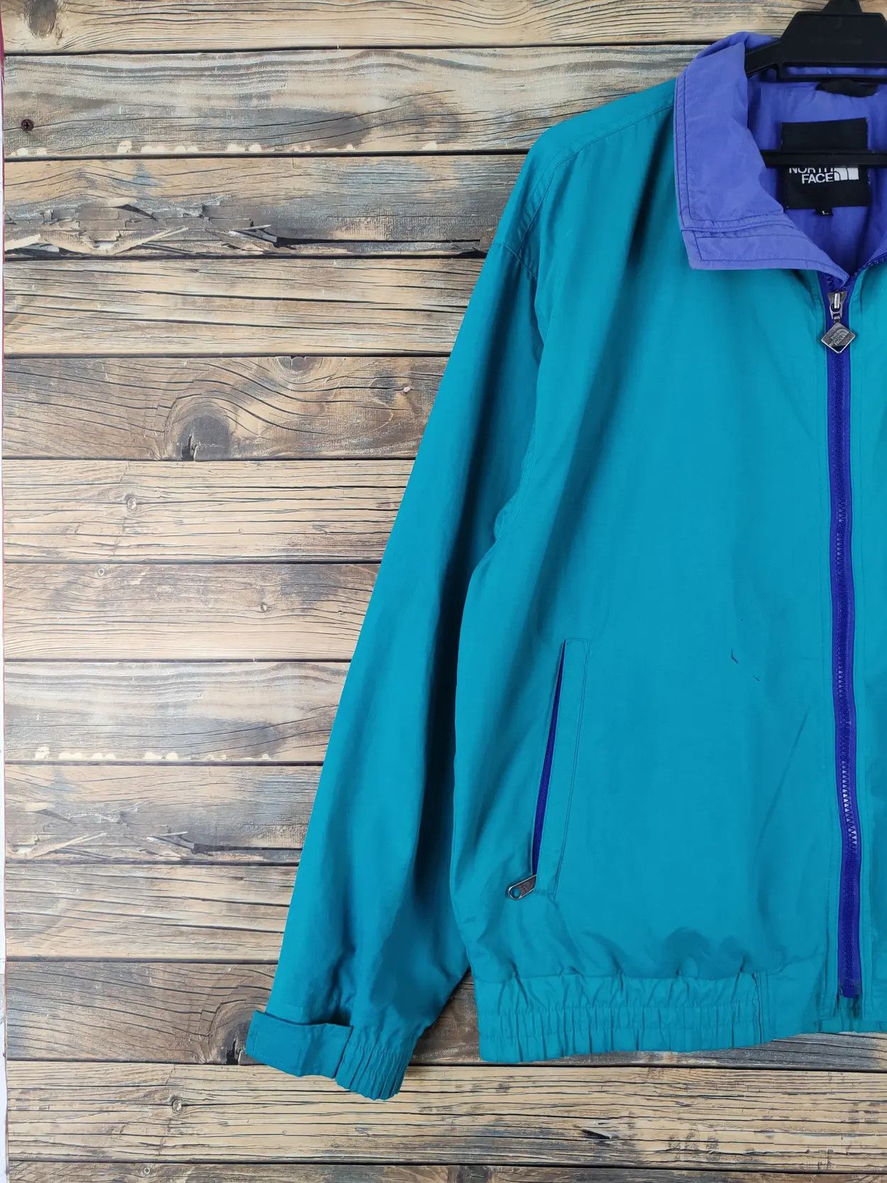 The North Face D The North Face Turquoise Nylon Sweaters windbreaker #006 Size US L / EU 52-54 / 3 - 9 Thumbnail