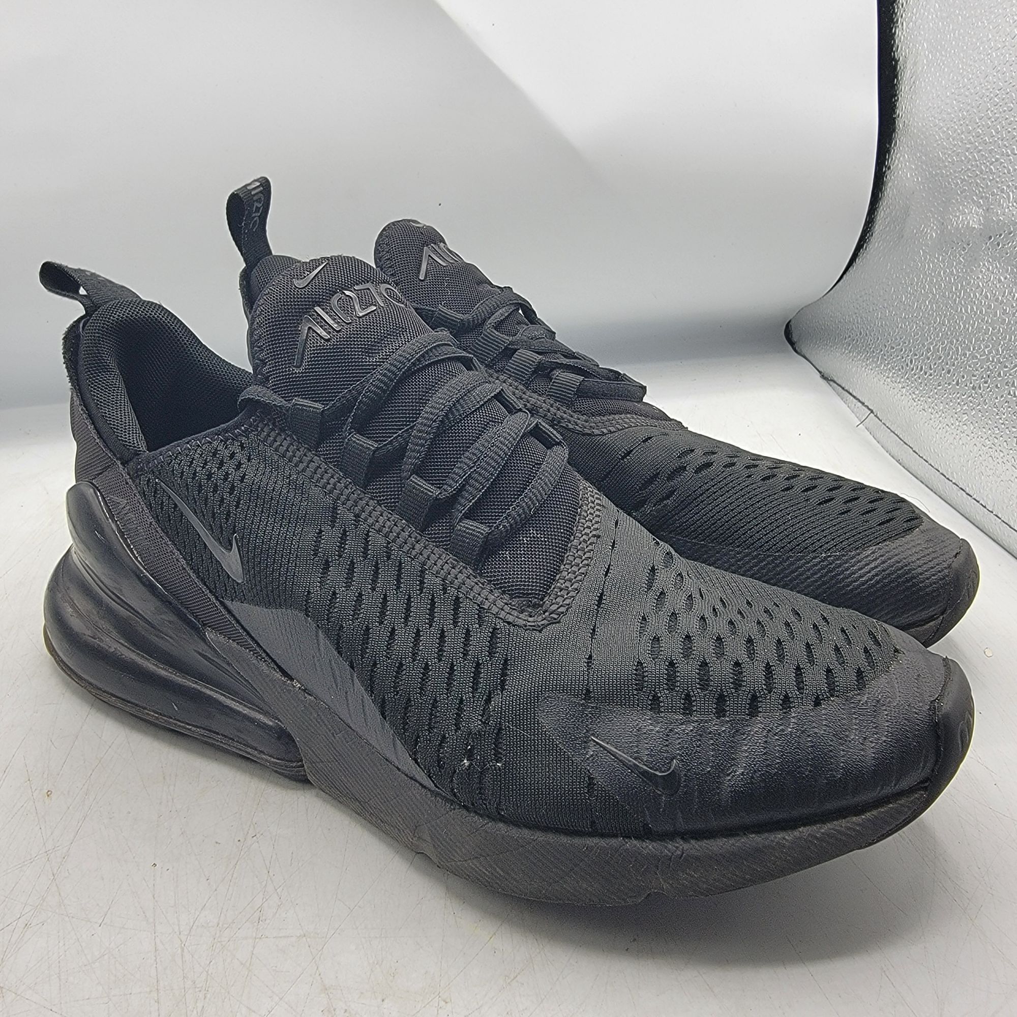 Nike Air Max 270 Mens Triple Black Sneaker Shoes Casual Ou