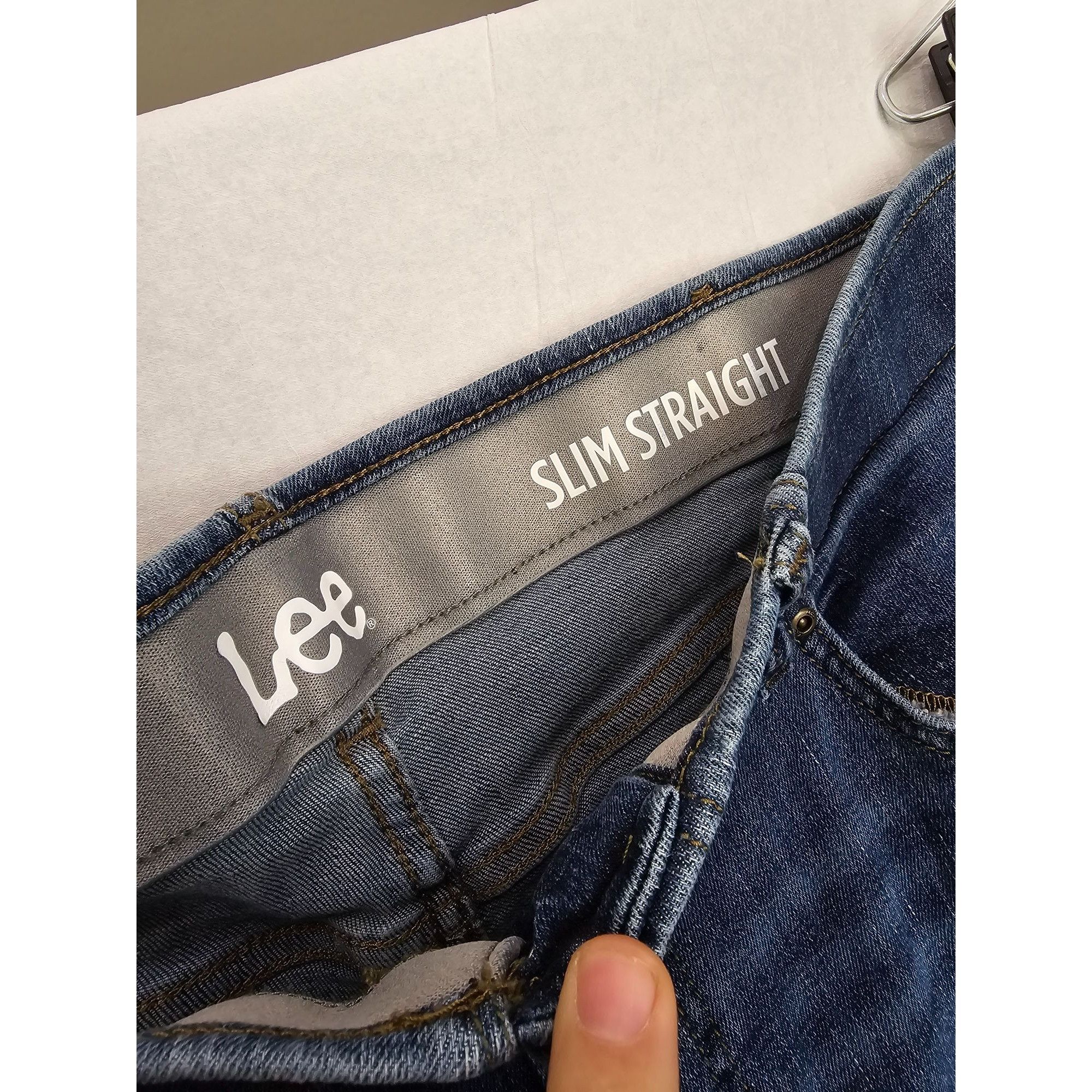 Lee Lee Slim Straight Jeans Size 40x30 Men's Denim Pants Blue Co Size US 28 / EU 44 - 2 Thumbnail