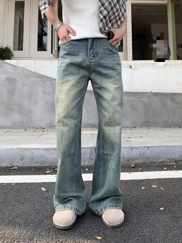 Japanese Brand Mizuki x Chika Vintage Wash Draped Relaxed Light Blue Jeans Size US 32 / EU 48 - 1 Thumbnail