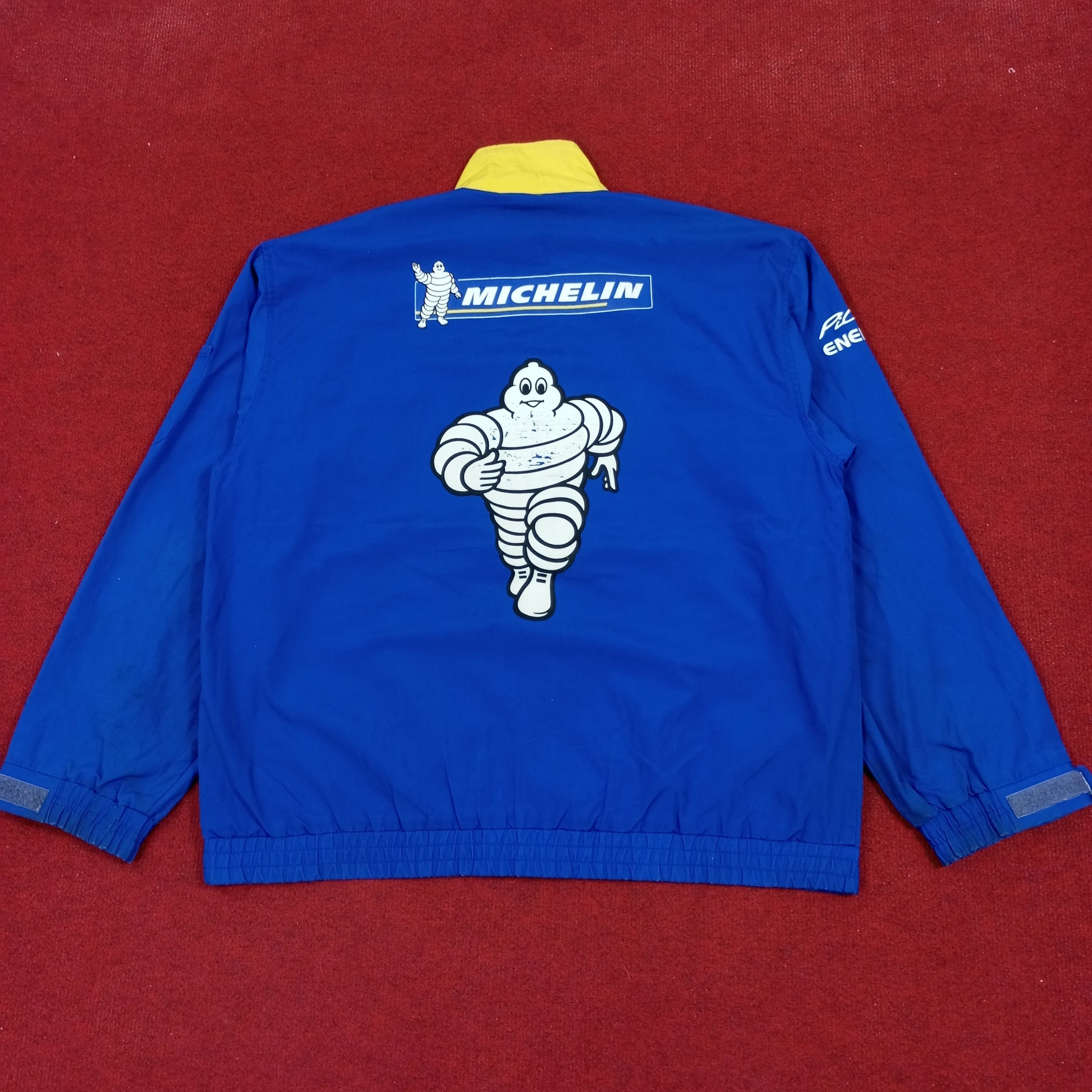 Vintage Michelin Tyre Cars Brand Big Logo Design Jacket Motorsports Size US L / EU 52-54 / 3 - 1 Thumbnail