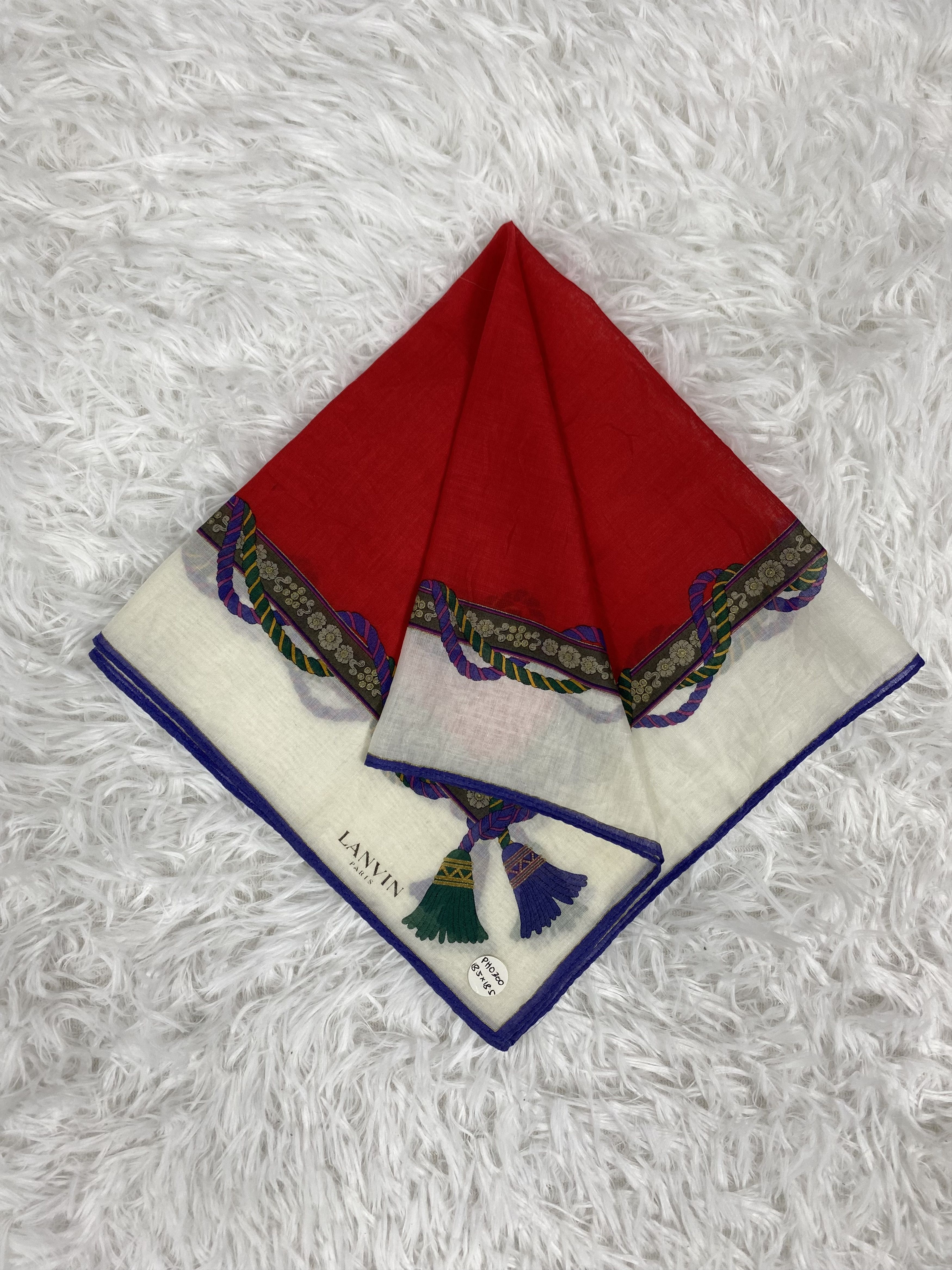 Lanvin Vintage Lanvin Handkerchief Neckerchief PH300 Size ONE SIZE - 1 Thumbnail
