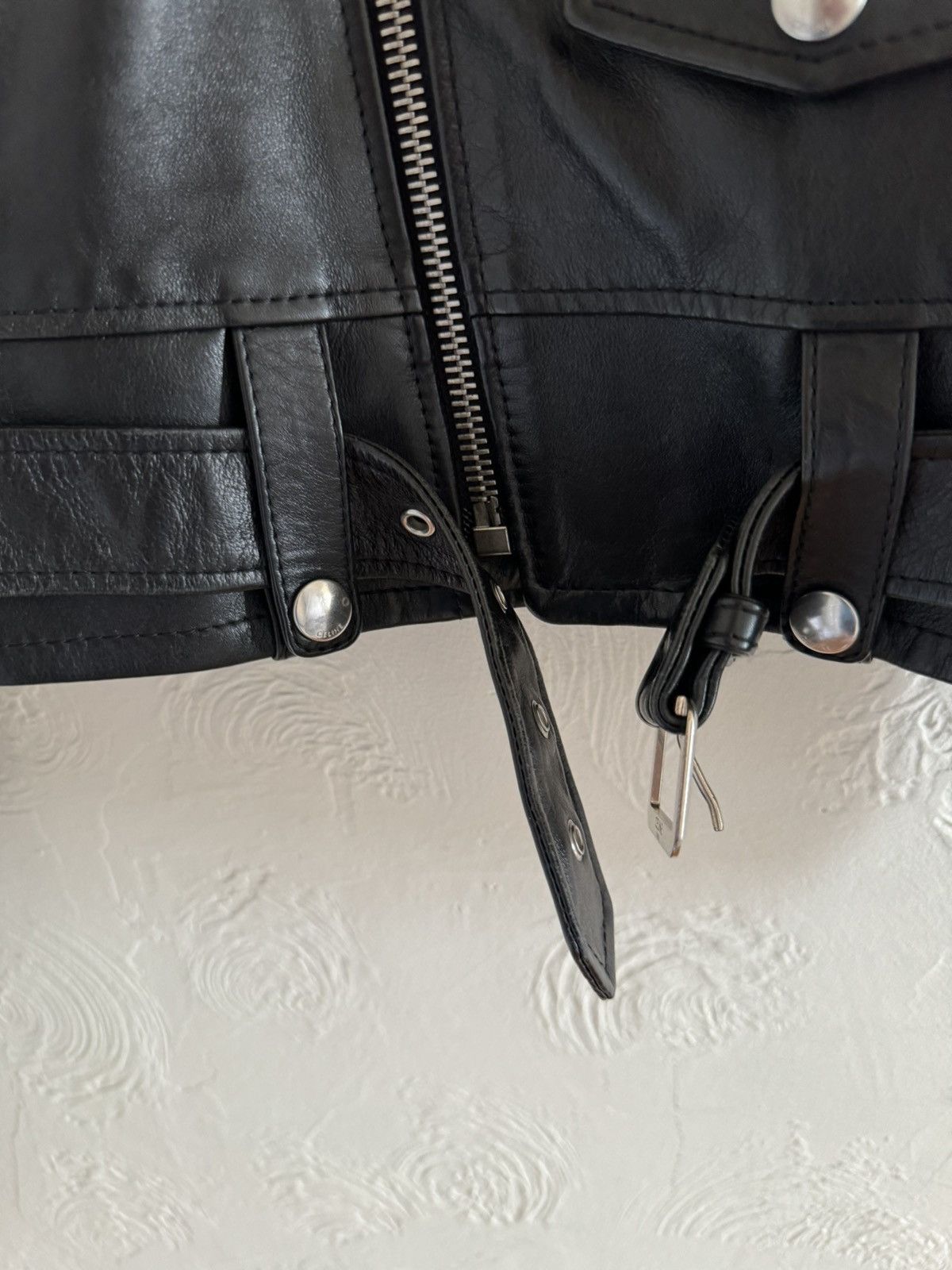 Celine × Hedi Slimane Celine Leather Jacket Biker Motorcycle 44 Size US S / EU 44-46 / 1 - 6 Thumbnail