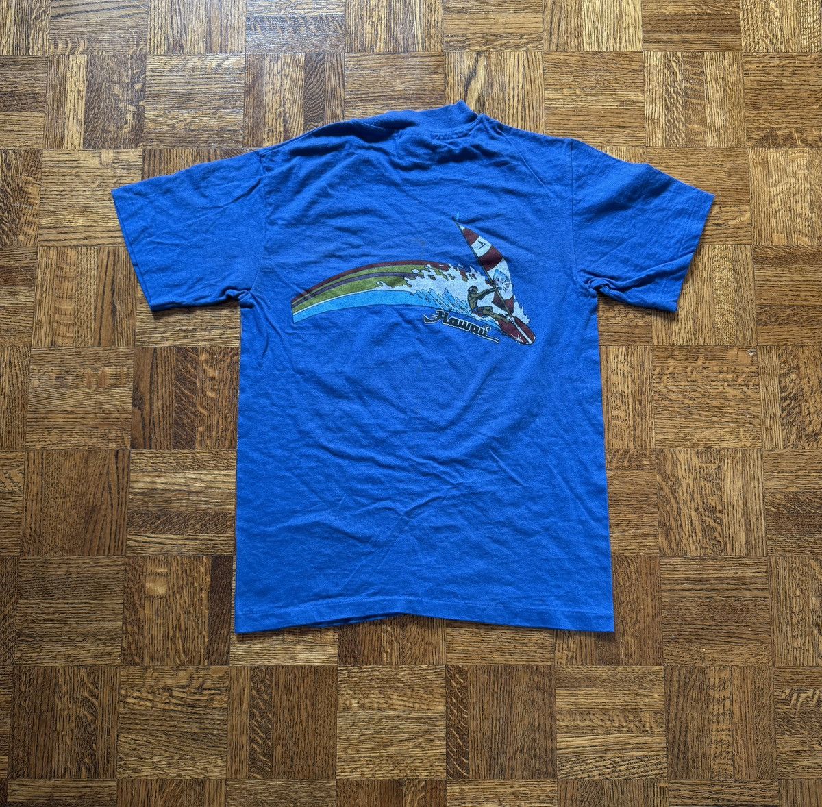 Vintage Vintage 80s Hawaii Surfer Graphic Pocket Tee Size US S / EU 44-46 / 1 - 2 Thumbnail