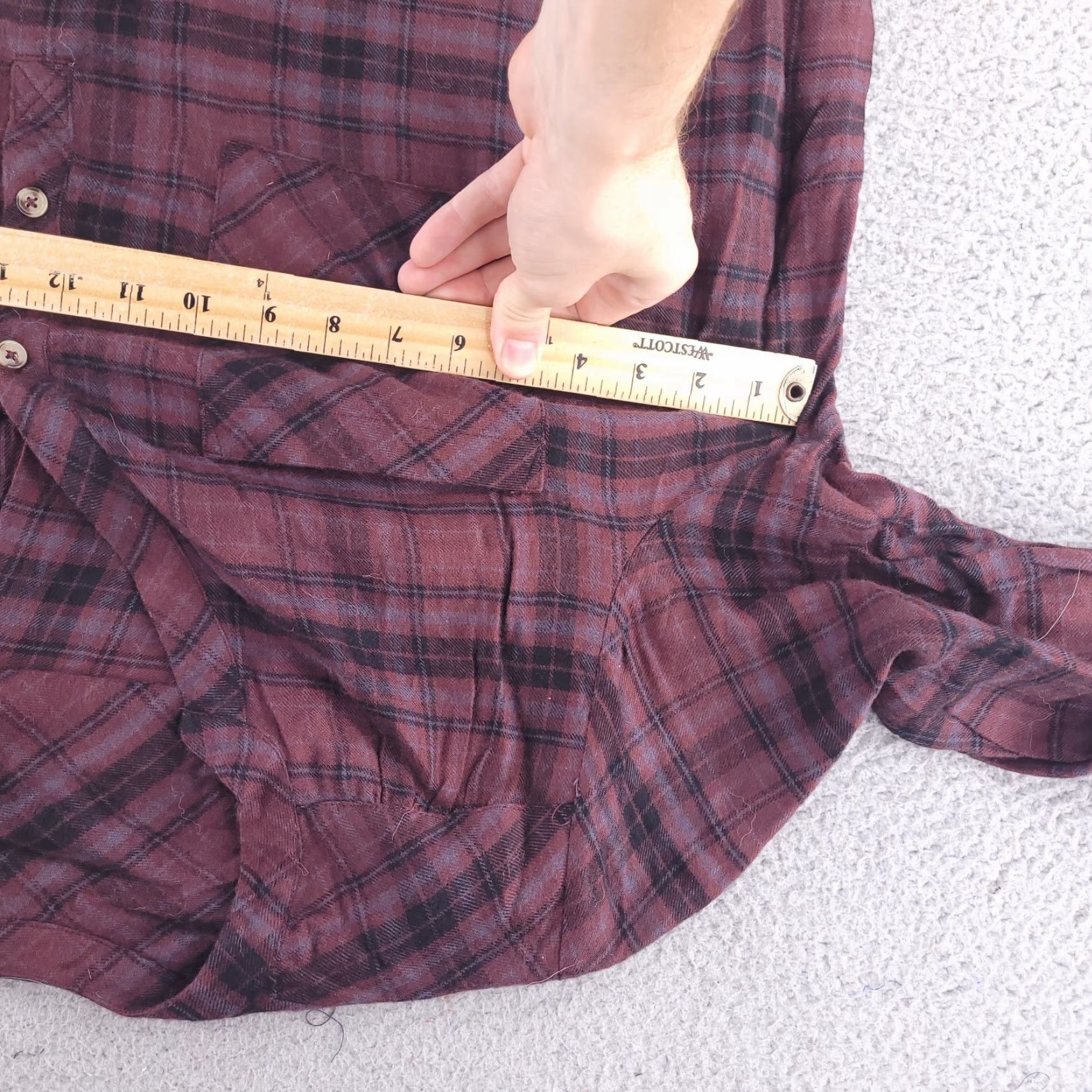 Torrid Torrid Harper Womens Tunic Top Red Plaid Pockets 3/4 Sleeve Size 2 Size XS / US 0-2 / IT 36-38 - 3 Thumbnail