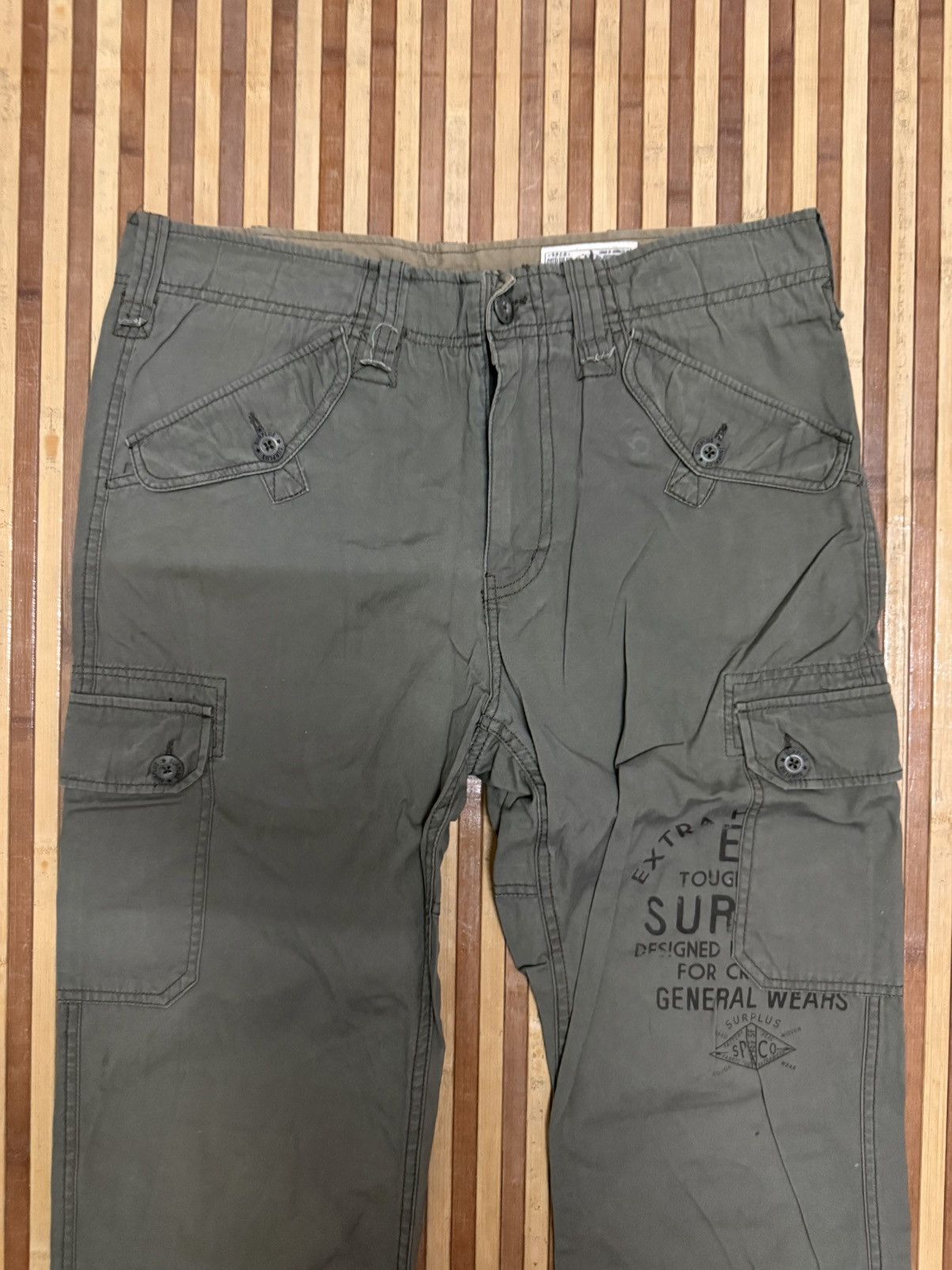 Japanese Brand Military Surplus Supply Cargo Pants / Streetwear / W34x29.5 Size US 34 / EU 50 - 2 Thumbnail