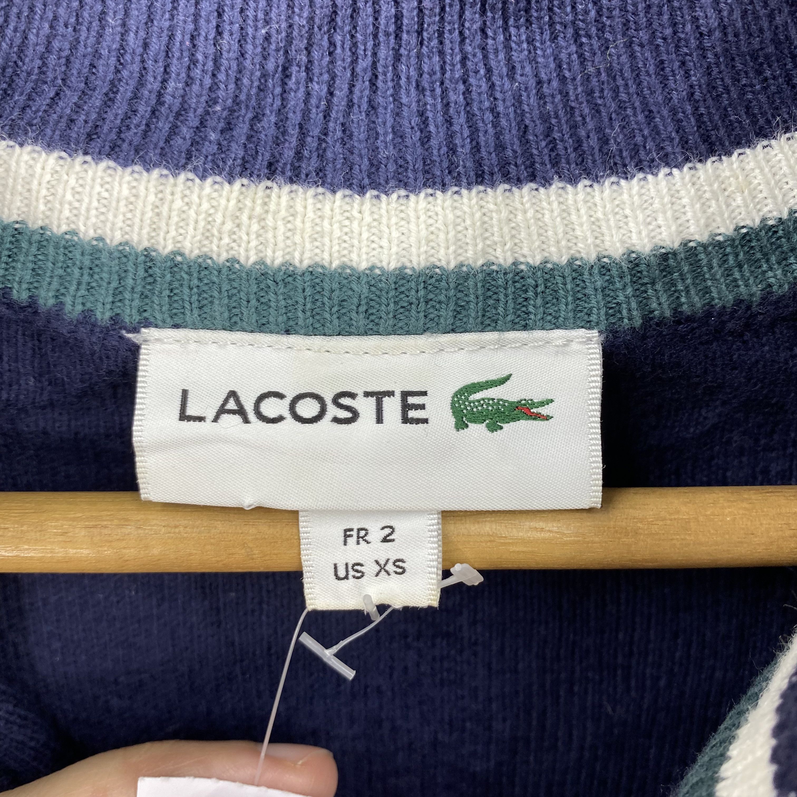 Lacoste Vintage Y2K Lacoste Sweater Sweatshirt 1/4 Zipper Pullover Size US S / EU 44-46 / 1 - 5 Thumbnail