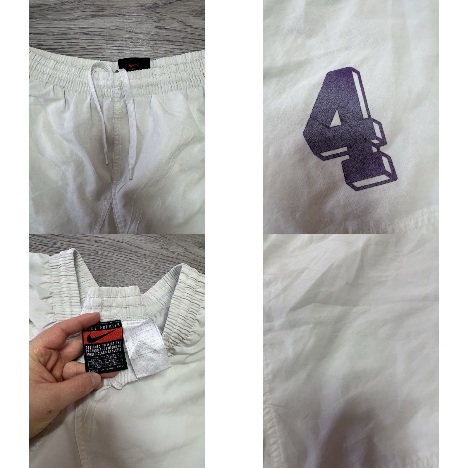 Nike Nike Premier Vintage 1990s Football Soccer Shorts White #4 Men’s M Size US 31 - 8 Thumbnail