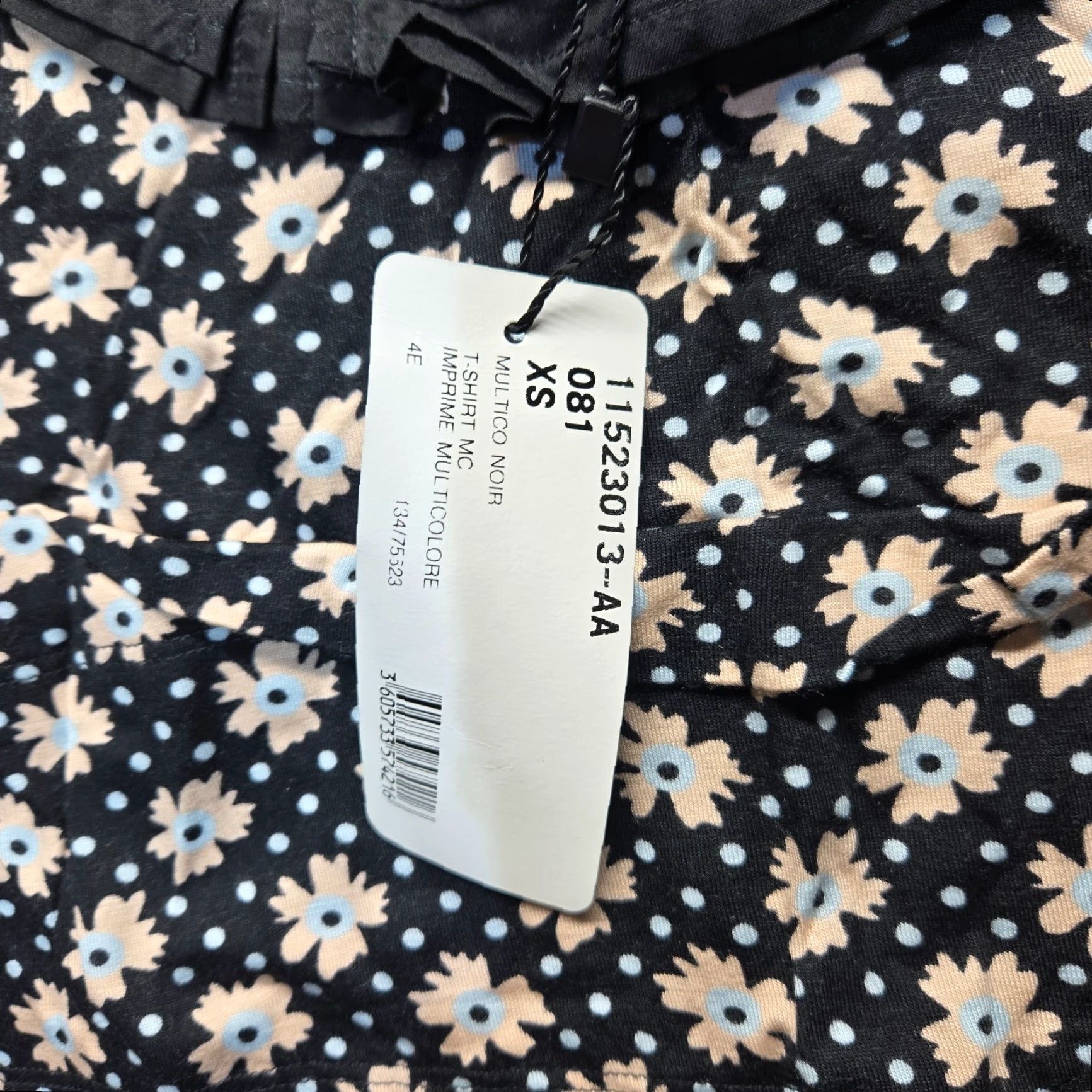 Vintage VINTAGE Sonia Rykiel Shirt Floral Print Women XS Black Floral 90s Womens Shirt XS Black Flowers Size XS / US 0-2 / IT 36-38 - 3 Thumbnail
