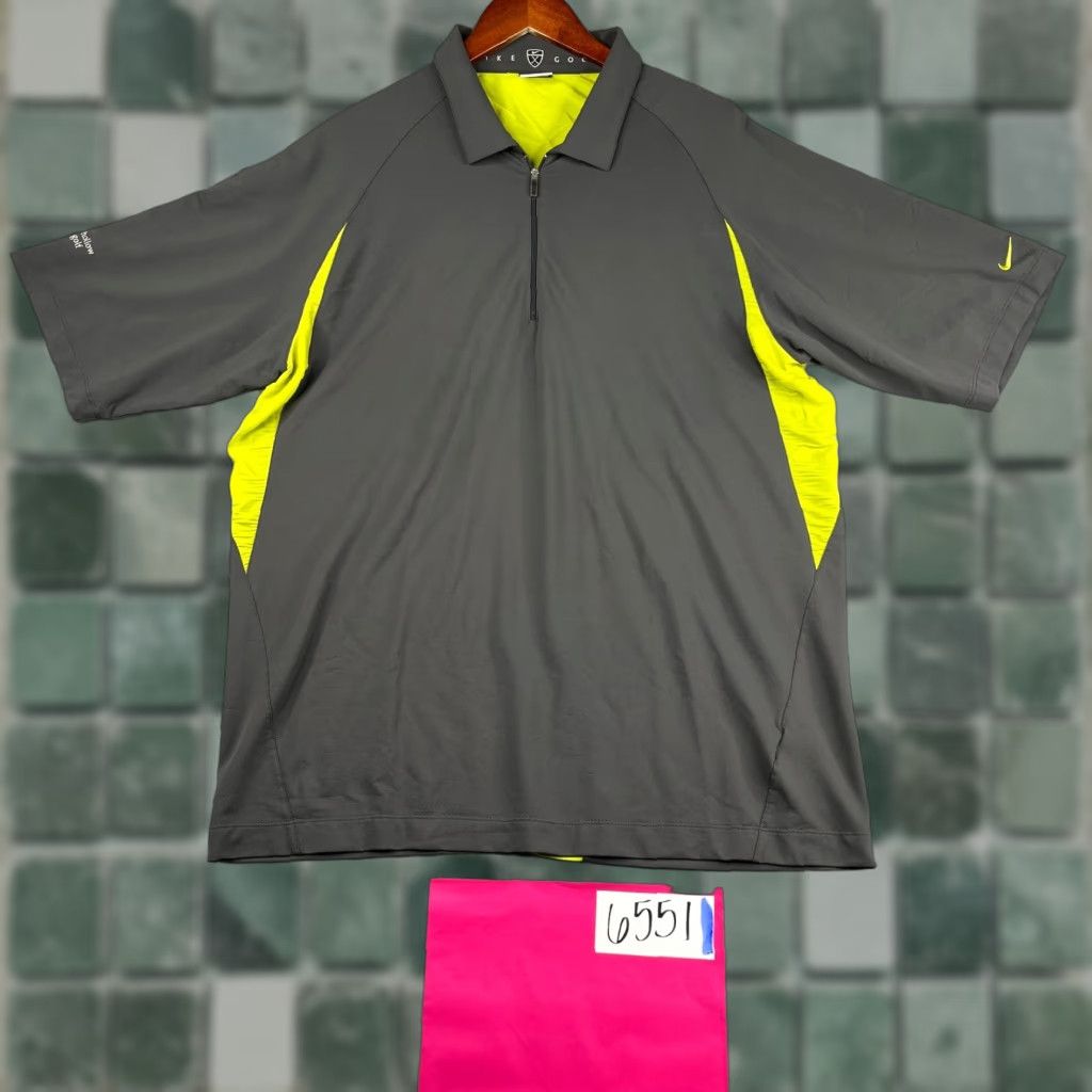 Nike Nike Golf Polo Shirt L Men Gray Orange 1/4 Zip Lightweight Fit Dry Logo Sports) Size US L / EU 52-54 / 3 - 1 Thumbnail
