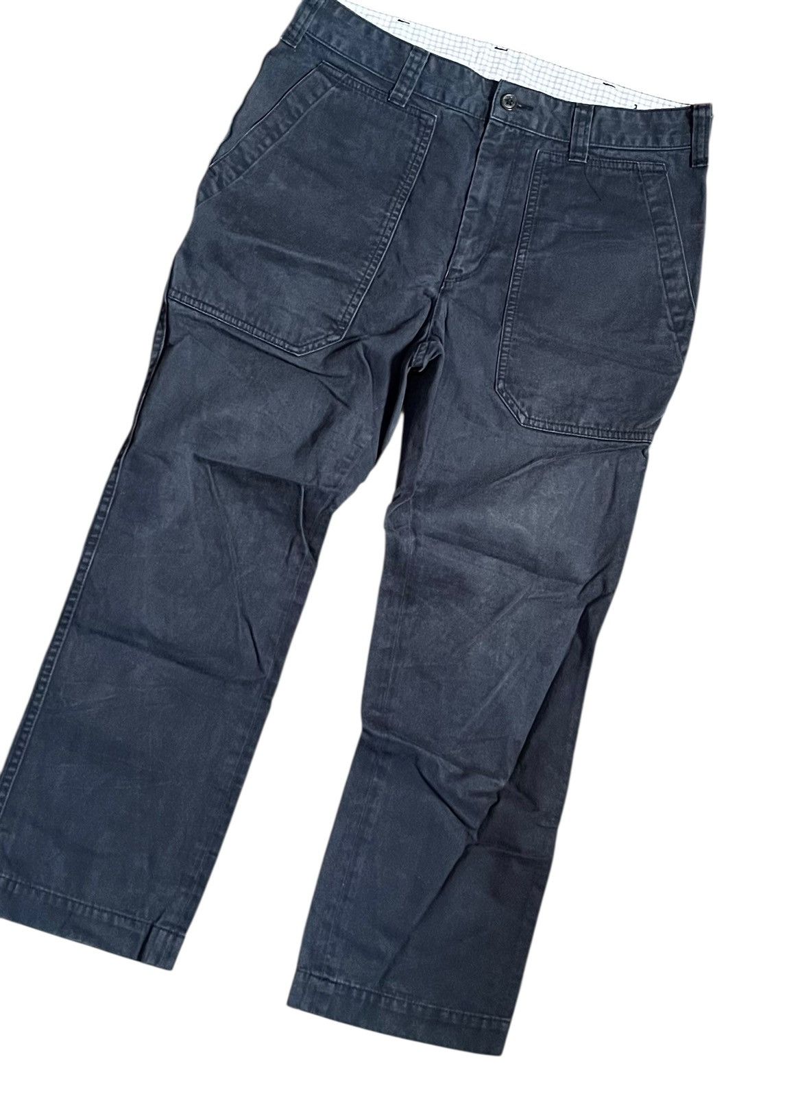 Comme des Garcons Cdg homme AD2012 washed faded dark navy trousers Size US 29 - 2 Thumbnail