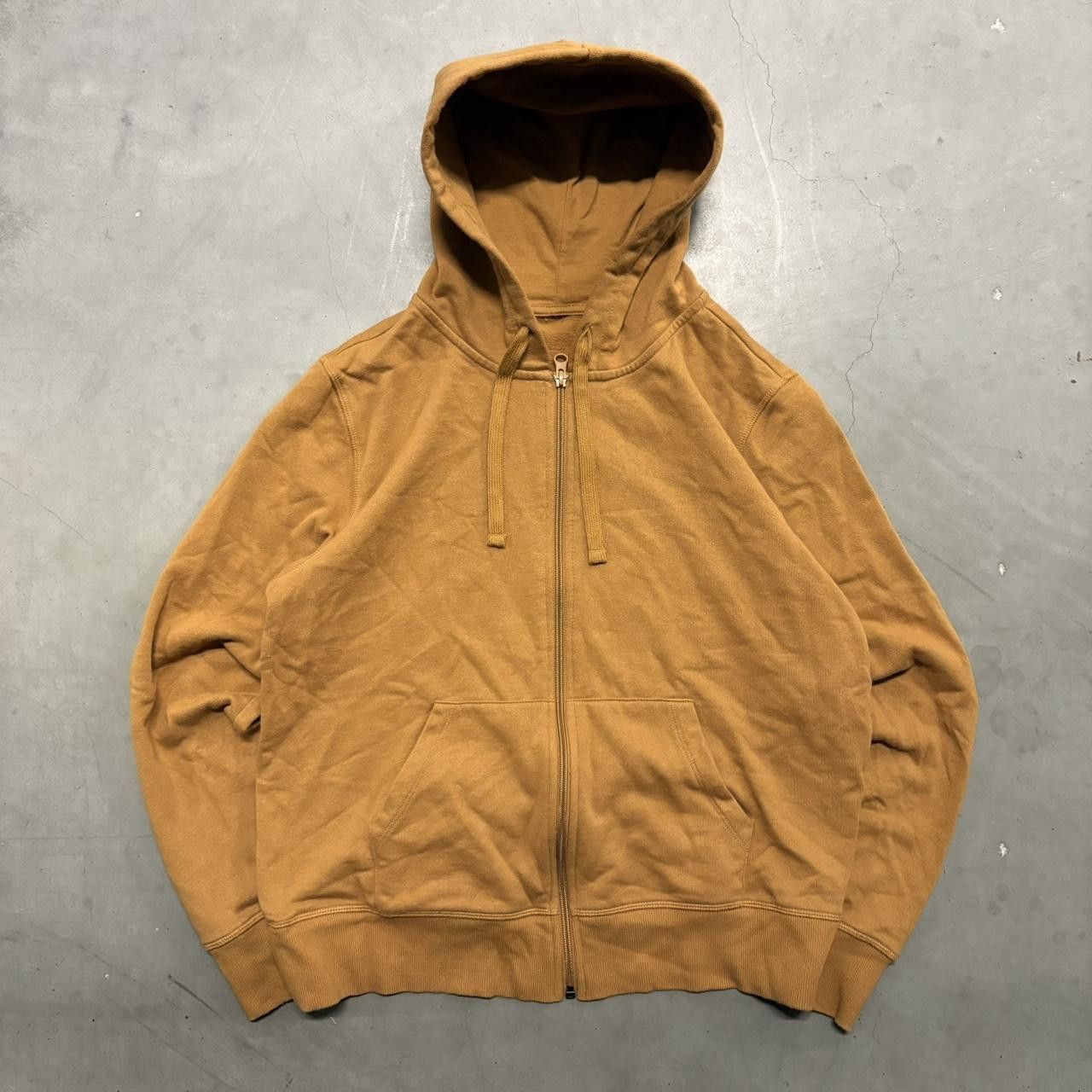 Vintage Crazy Vintage Y2K/2000s Blank Brown Tan Zipup Hoodie! Size US S / EU 44-46 / 1 - 1 Thumbnail