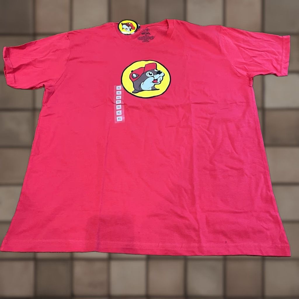 J Brand VINTAGE Buc-ee’s Men's T-Shirt XL Red Cotton Crew Neck Short Sleeve Sports Logo Casual Size US XL / EU 56 / 4 - 1 Thumbnail