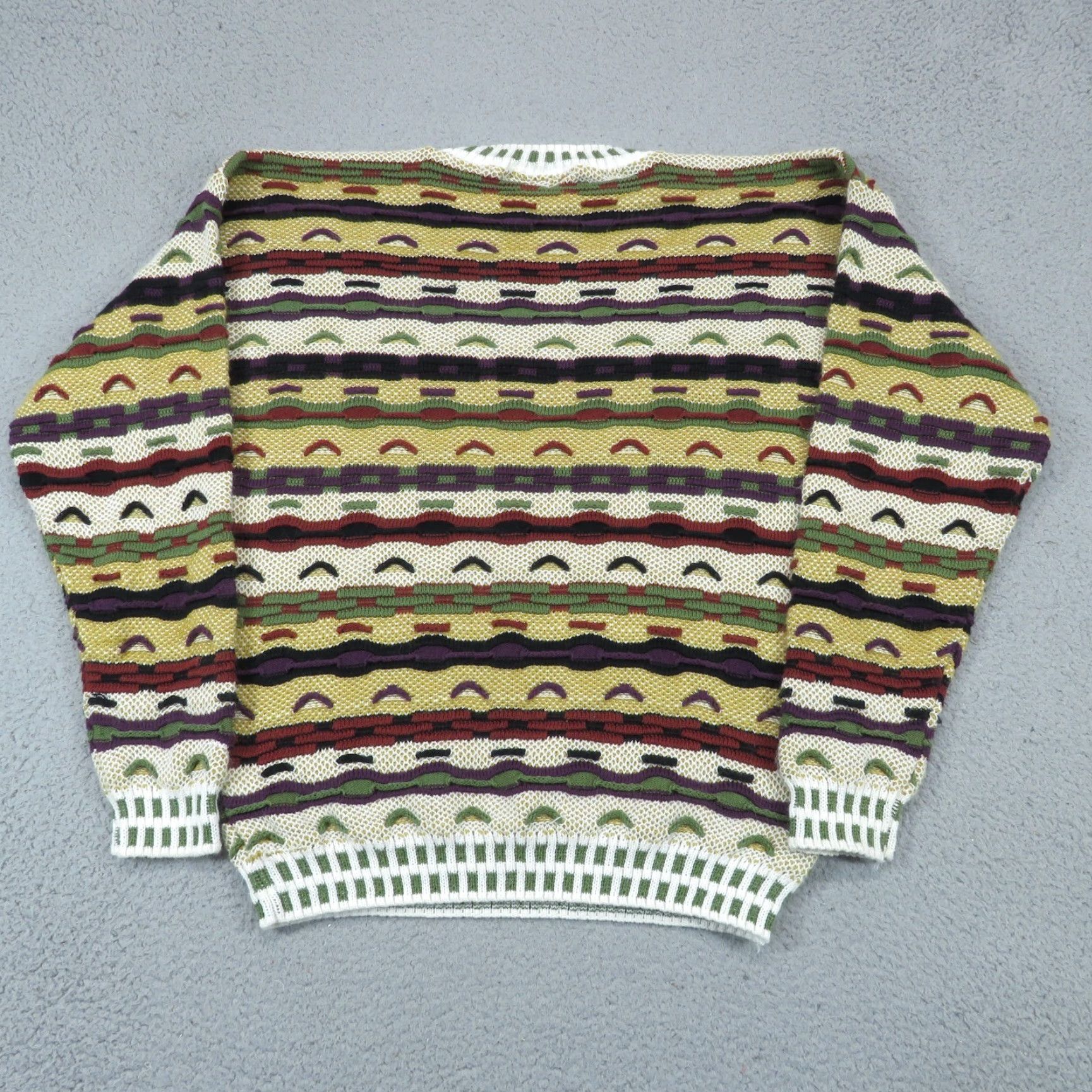 Vintage VTG Protege Sweater Mens Medium Coogi Style Made in USA 3D Textured Pullover 90s Size US M / EU 48-50 / 2 - 6 Thumbnail