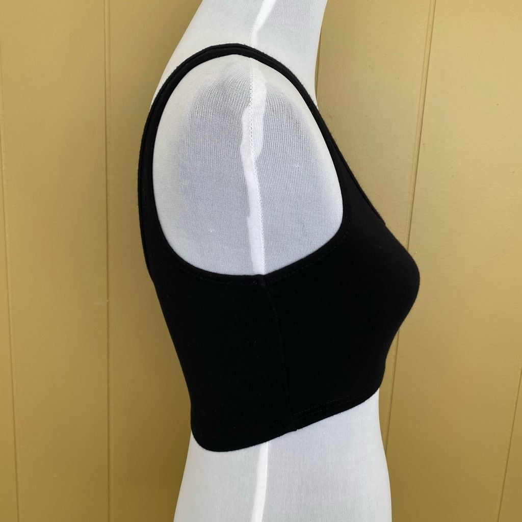 Shein SHEIN women S soft feel scoopneck crop tank top black Size S / US 4 / IT 40 - 3 Thumbnail