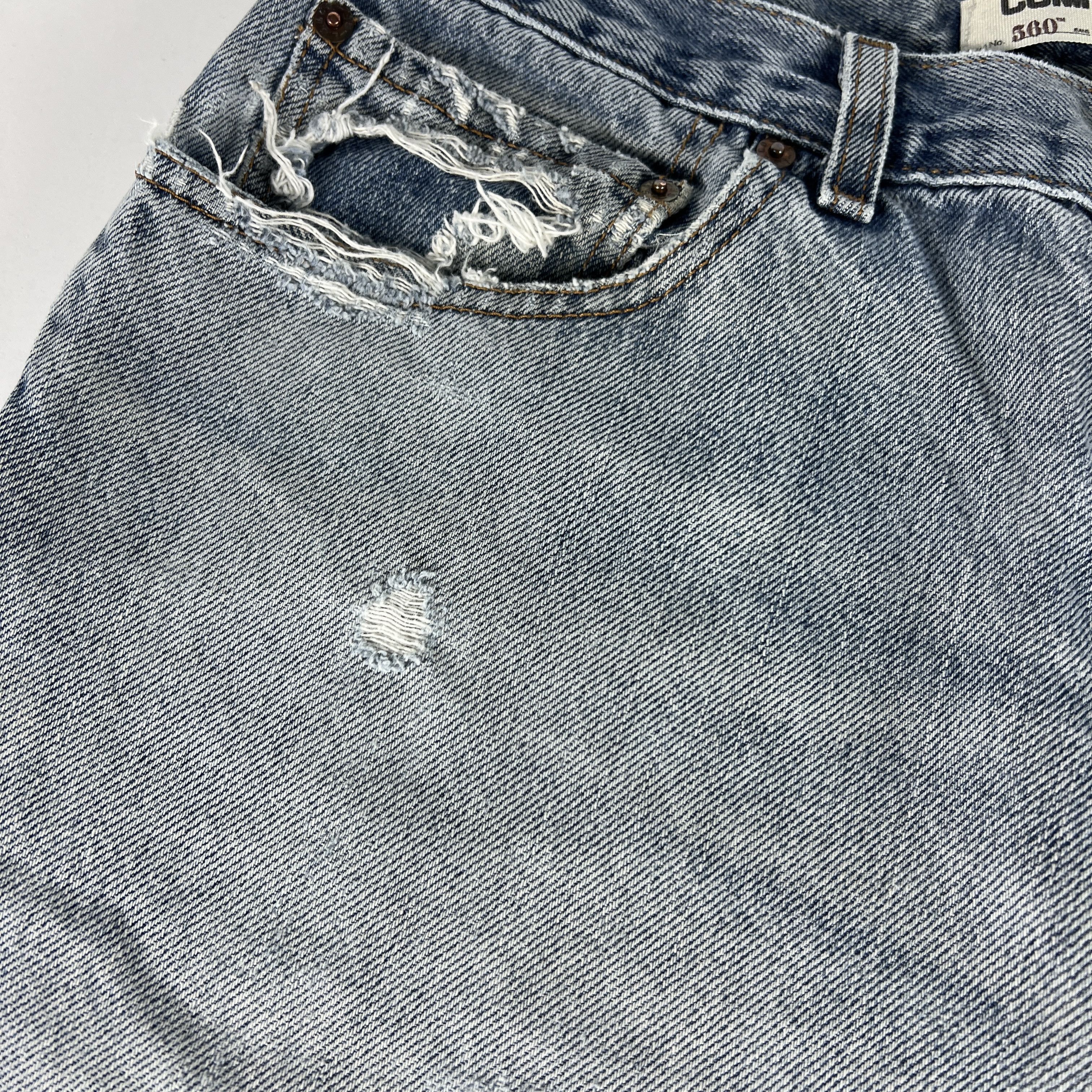 Levi's × Vintage Y2K Levi's Jeans 560 Loose Taper Blue Grunge Denim Size US 33 - 7 Thumbnail