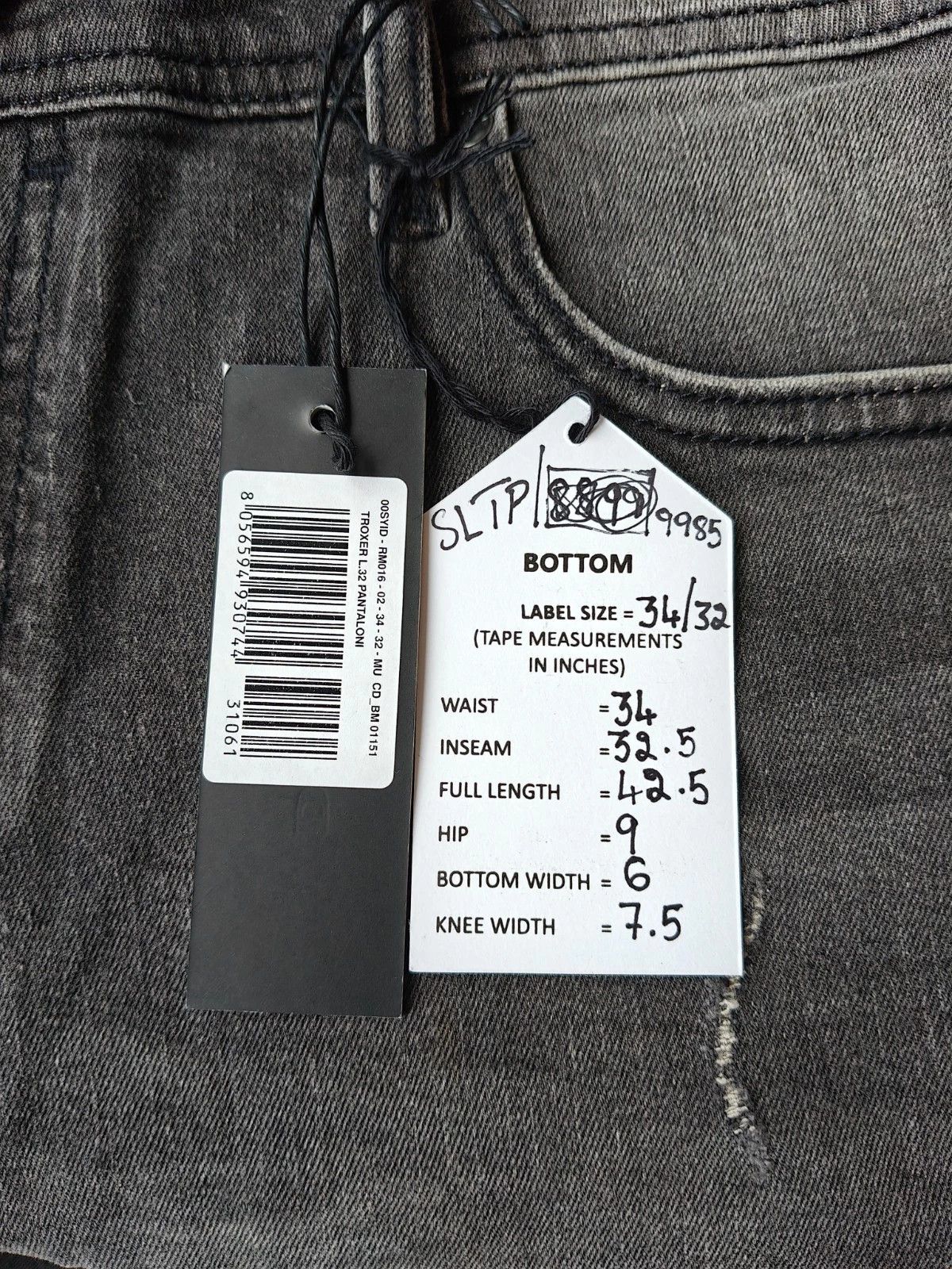 Diesel Diesel TROXER L.32 MENS JEANS SLTP/9985 Size US 34 / EU 50 - 6 Thumbnail